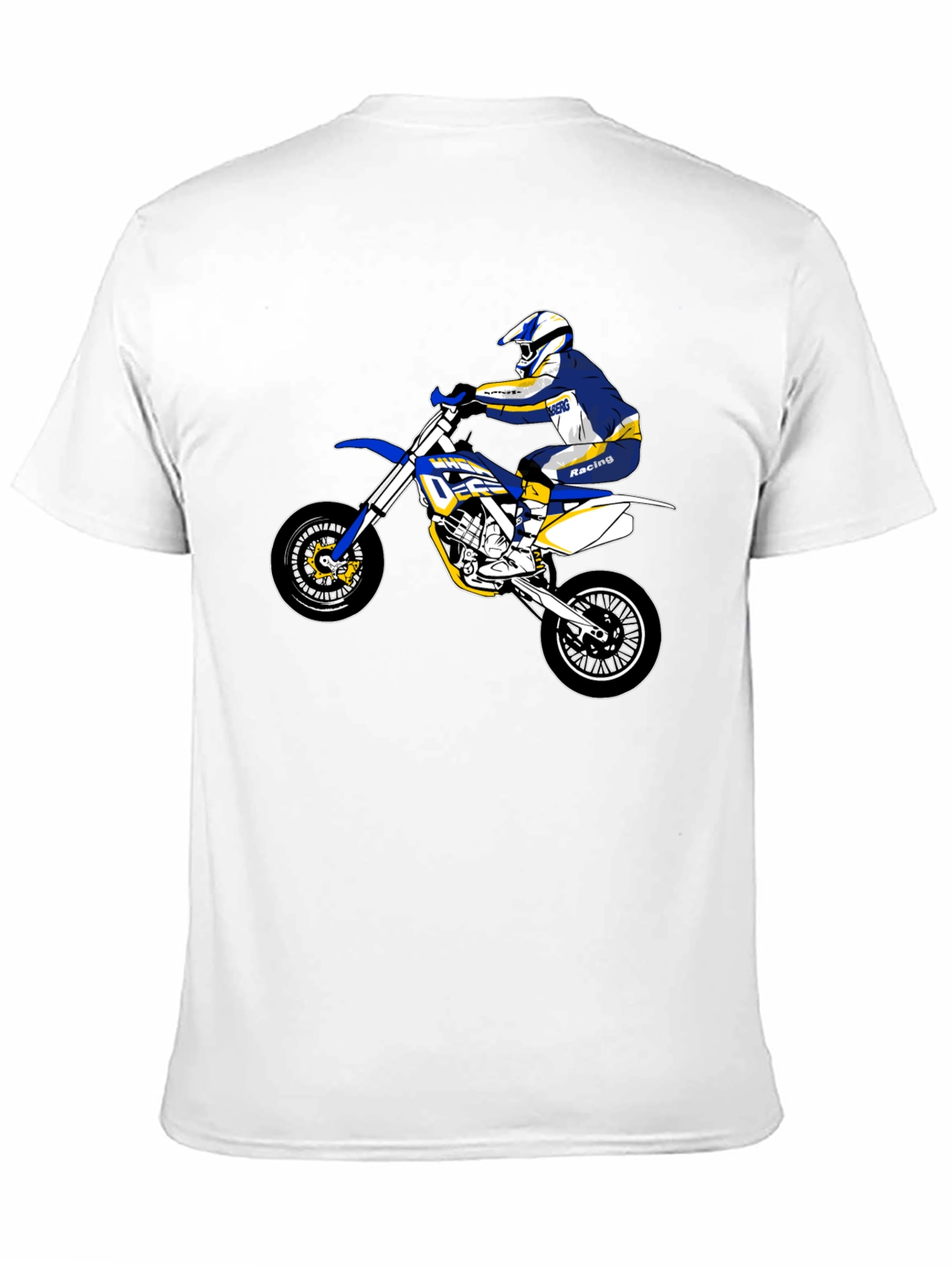 Black Dirt Bike Rider Graphic Tee - Black view 11