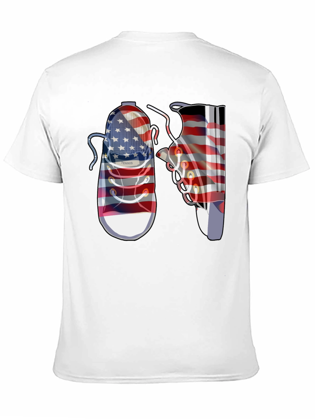 Black American Flag Shoes Graphic Tee view 11