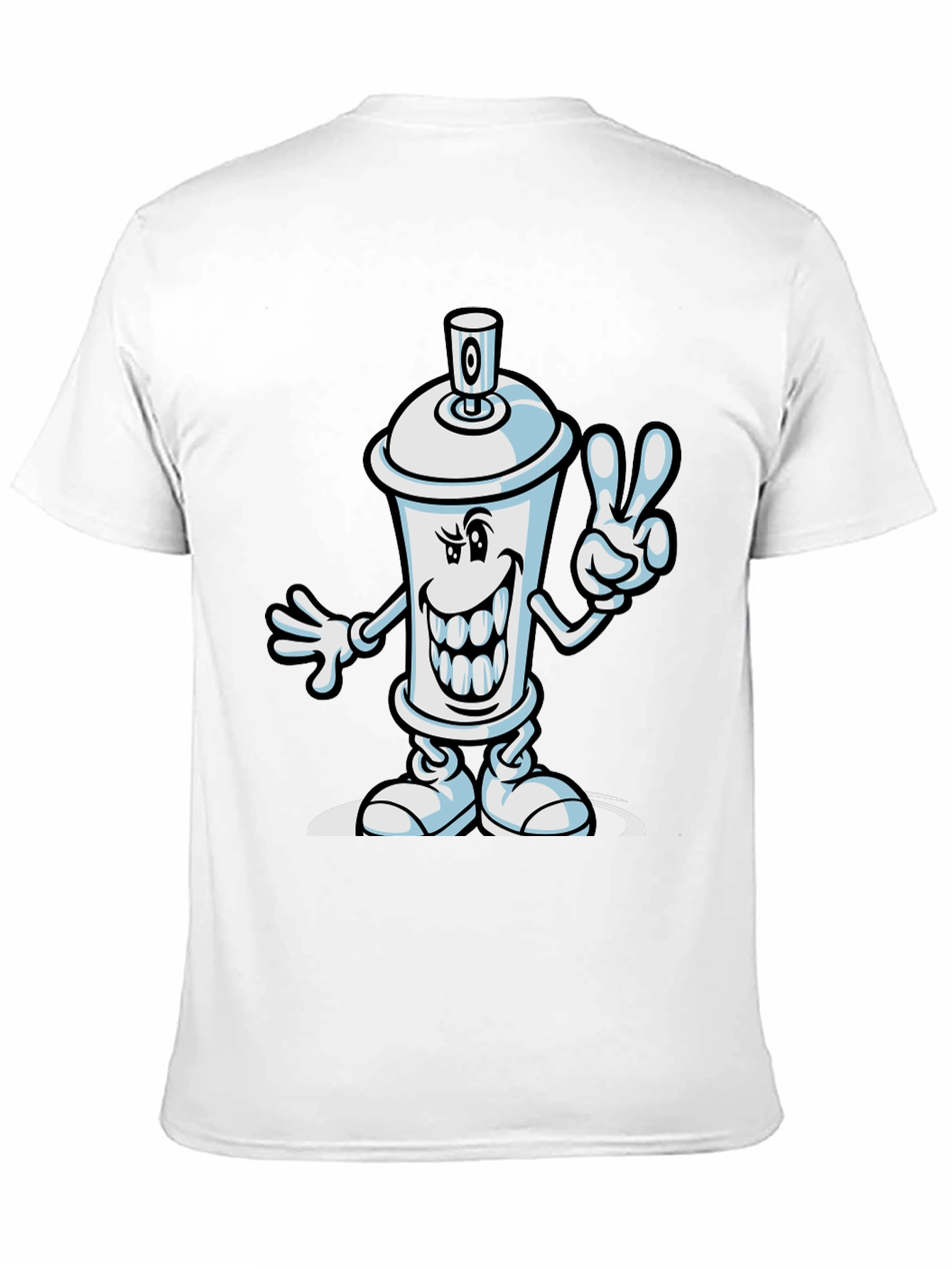 Black Cartoon Spray Paint Can Graphic Tee view 11