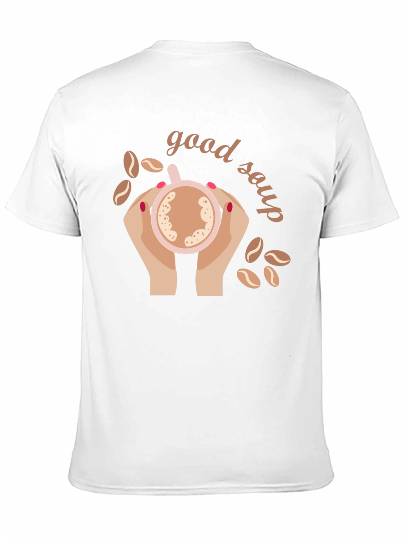 Black Good Soup Graphic T-Shirt | Novelty Coffee Lover Tee view 11