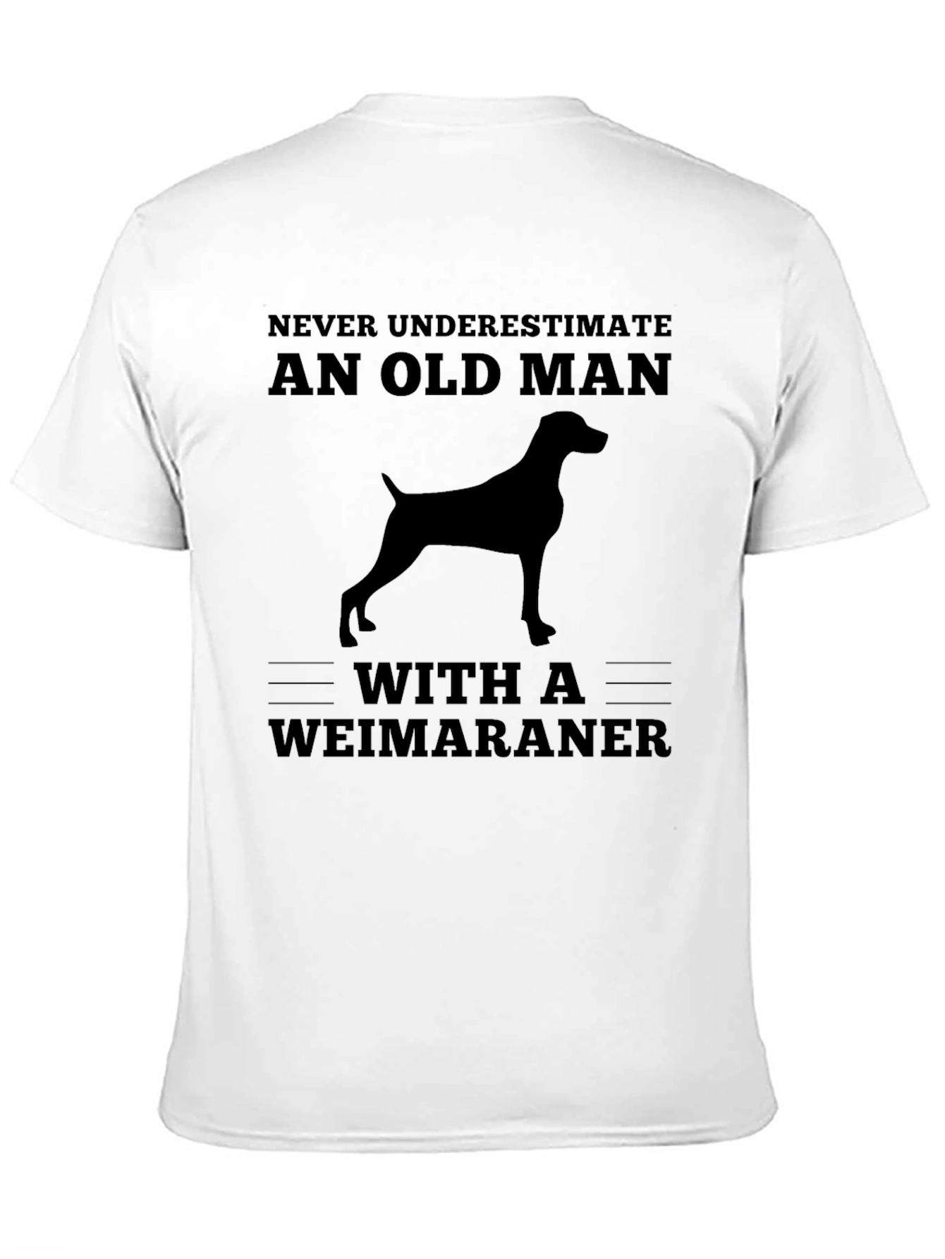 Black Weimaraner Dog Old Man T-Shirt view 11