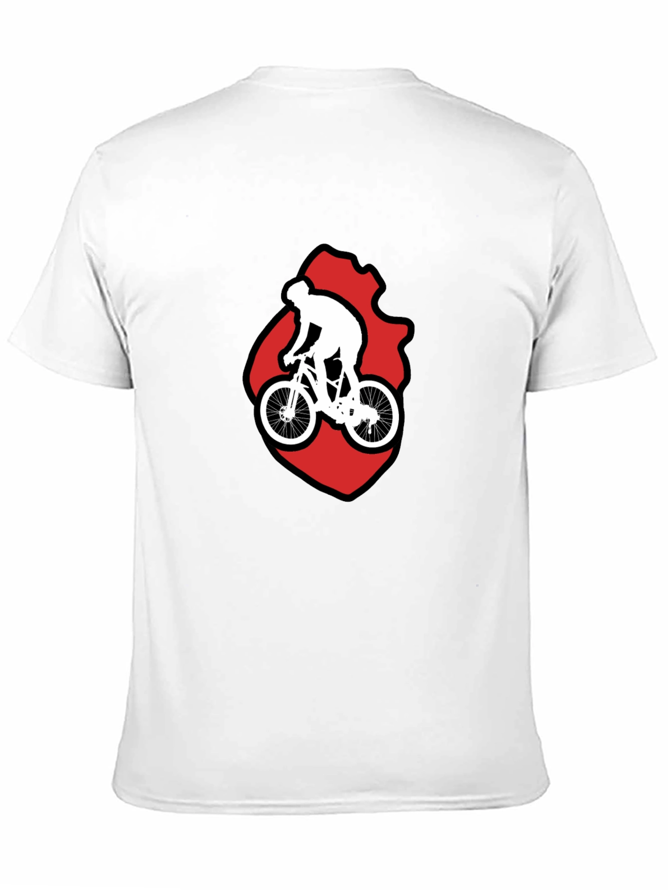 Black Cycling Graphic T-Shirt - Mountain Bike Rider Design view 11