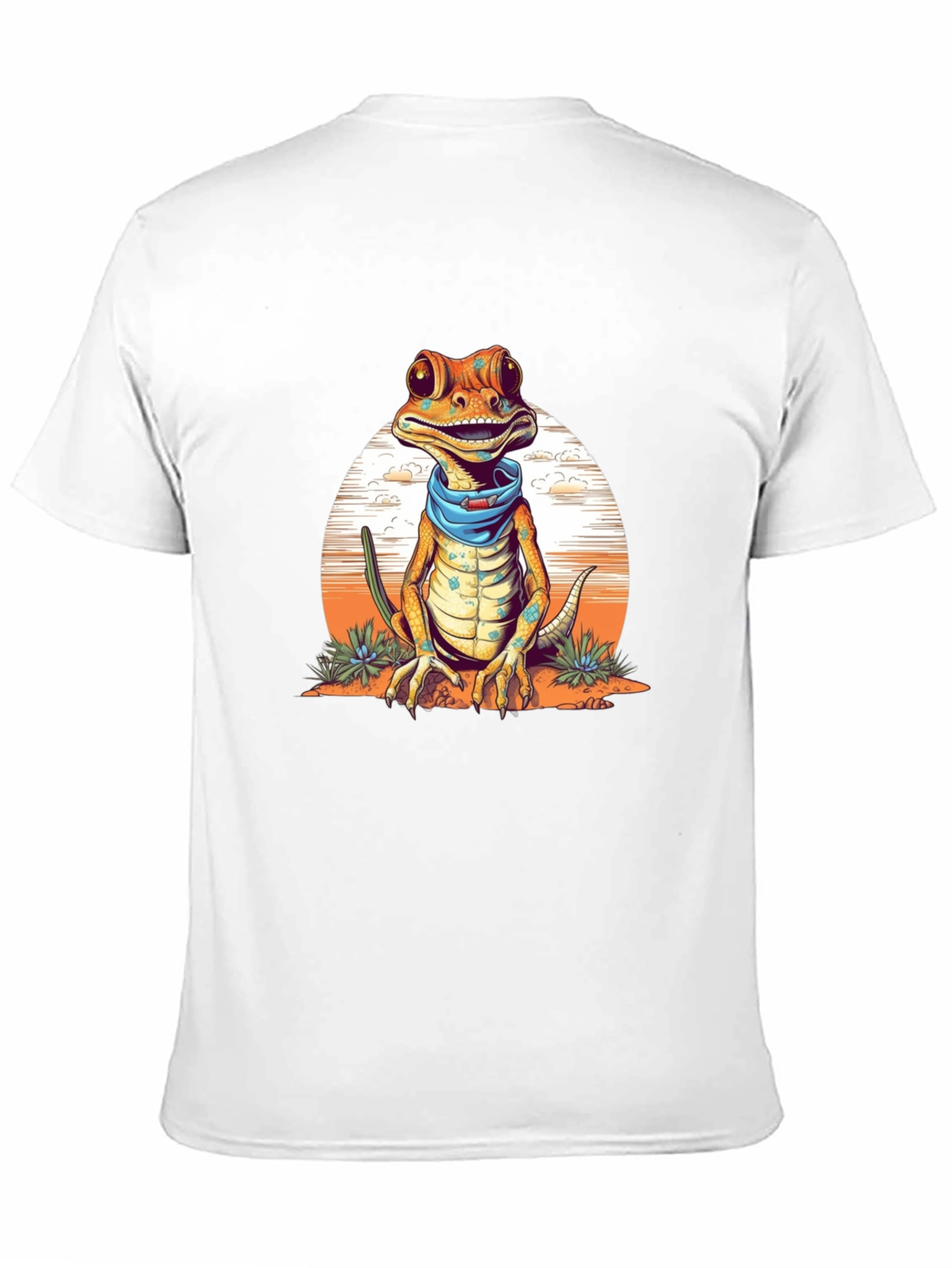 Black Gecko Bandana T-Shirt - Quirky Reptile Graphic Tee view 11
