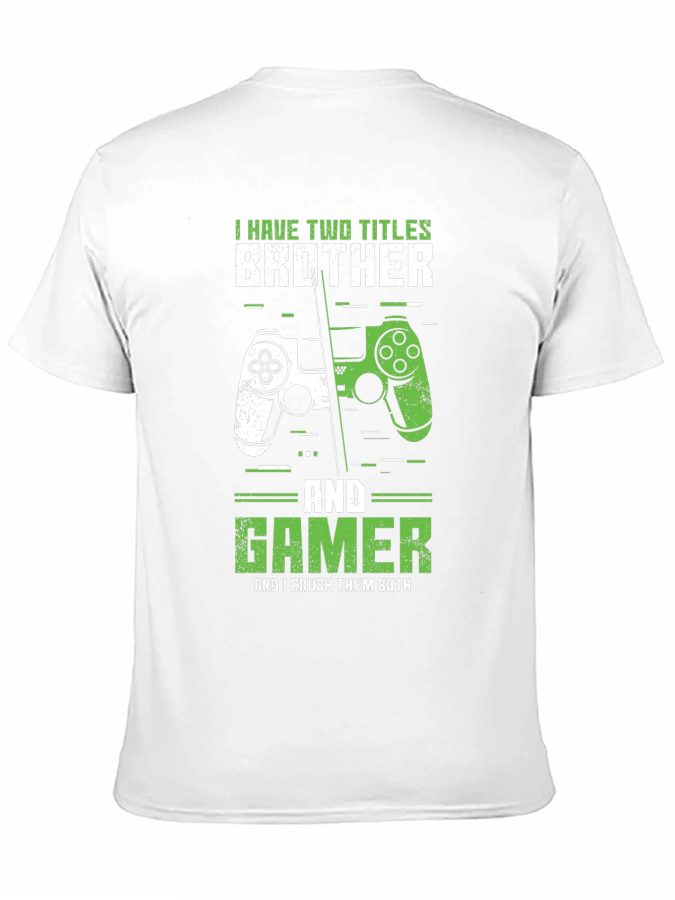 Black Brother & Gamer T-Shirt - Crush Them Both! view 11