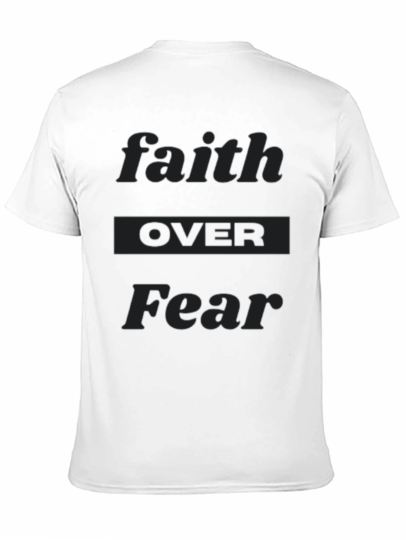 Black Faith Over Fear Black T-Shirt view 11