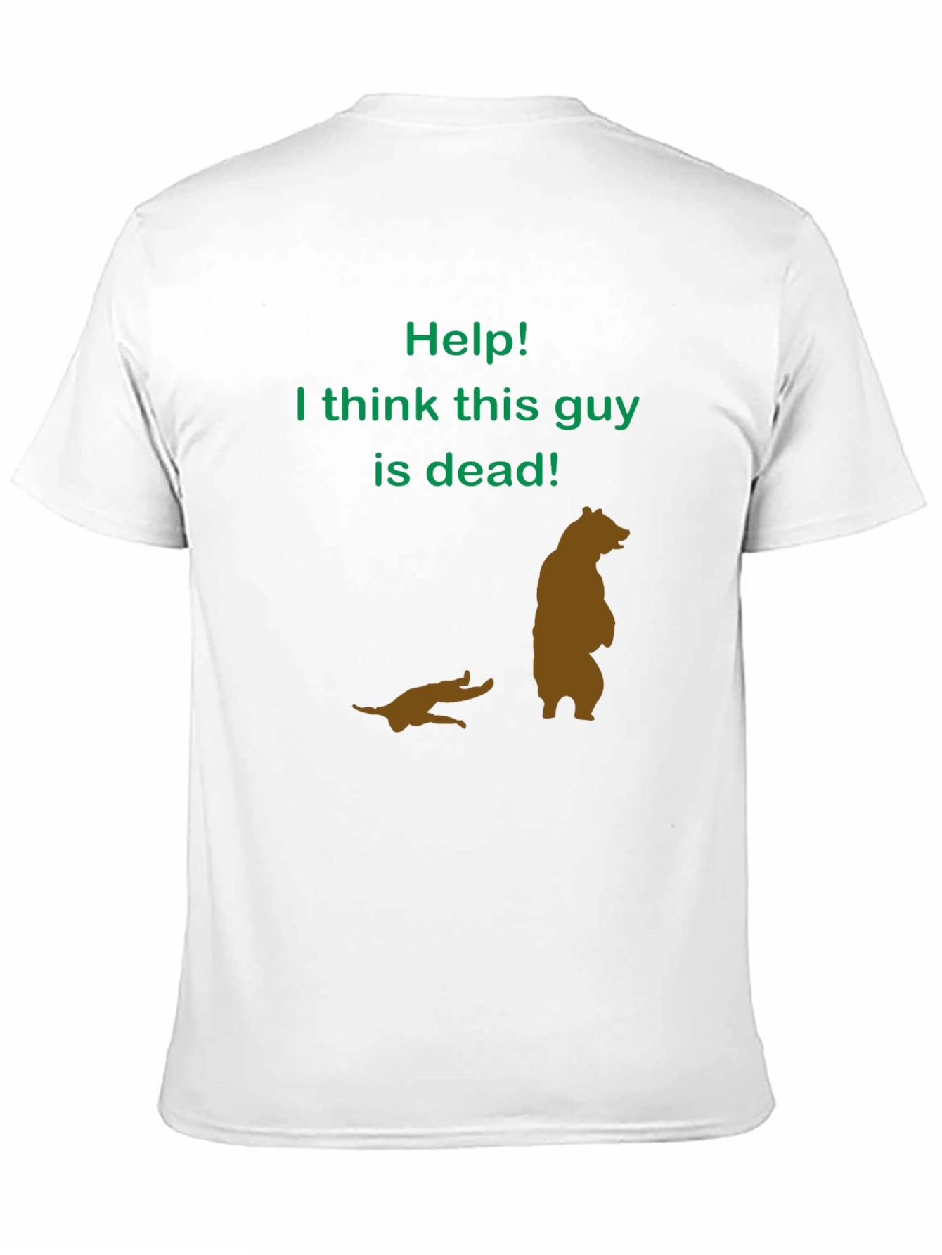 Black Help! Funny Bear T-Shirt view 11