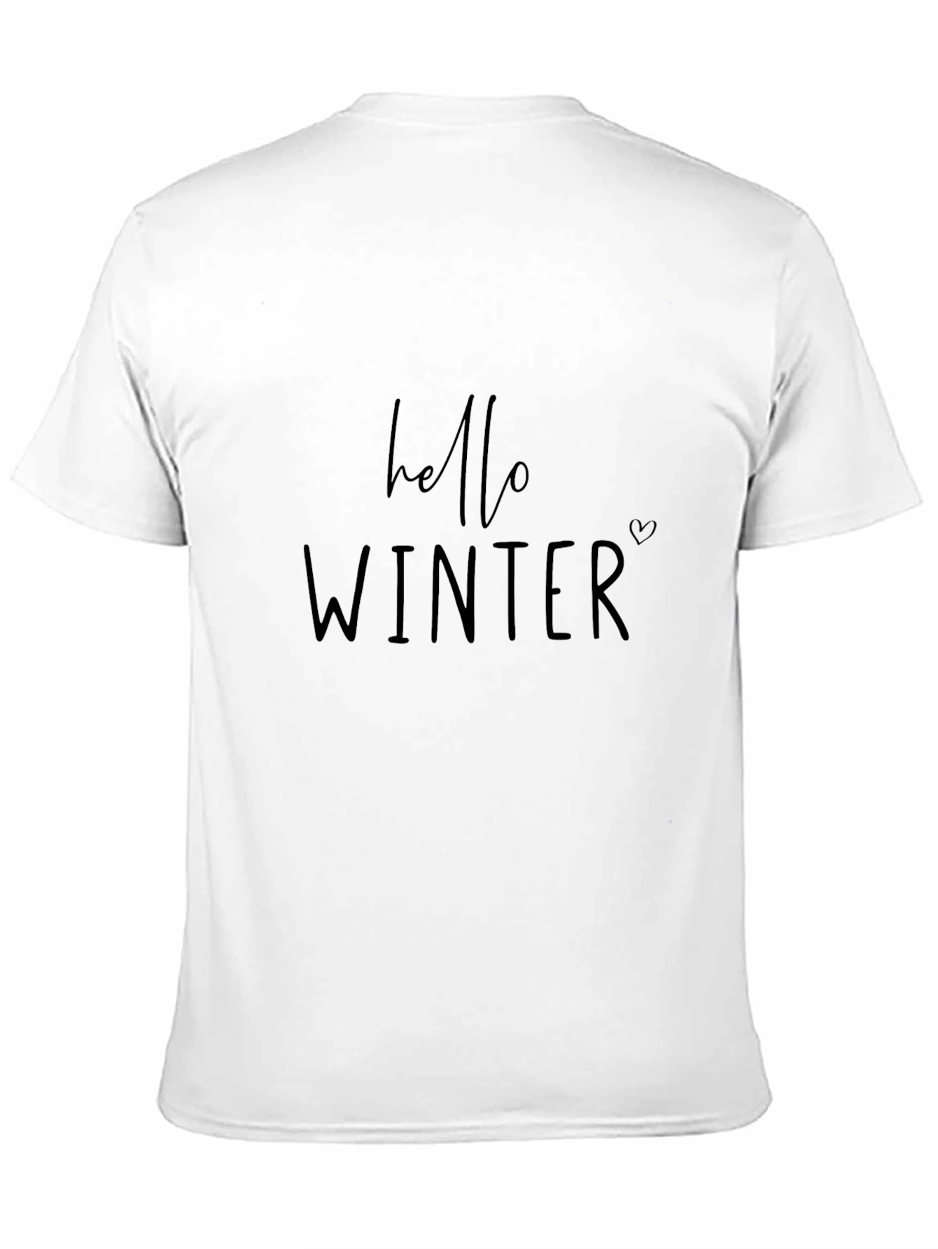 Black Hello Winter Graphic Tee - Men's Black T-Shirt view 11