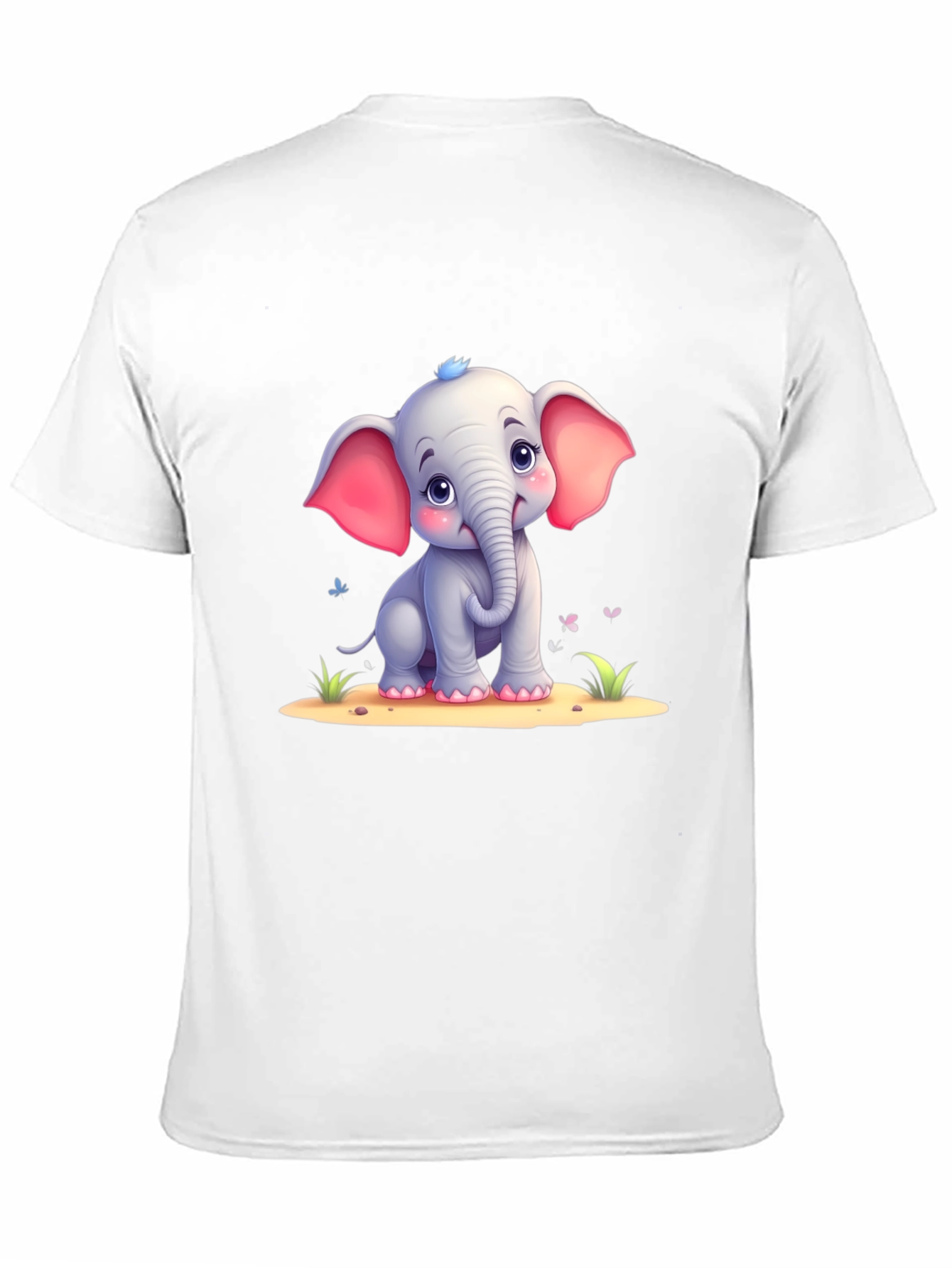 Black Cute Elephant Graphic Tee - Black view 11