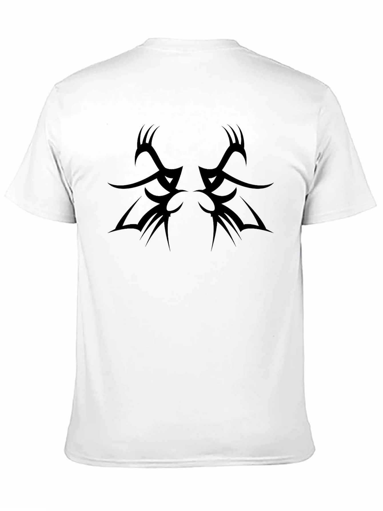 Black Tribal Design Black T-Shirt view 11