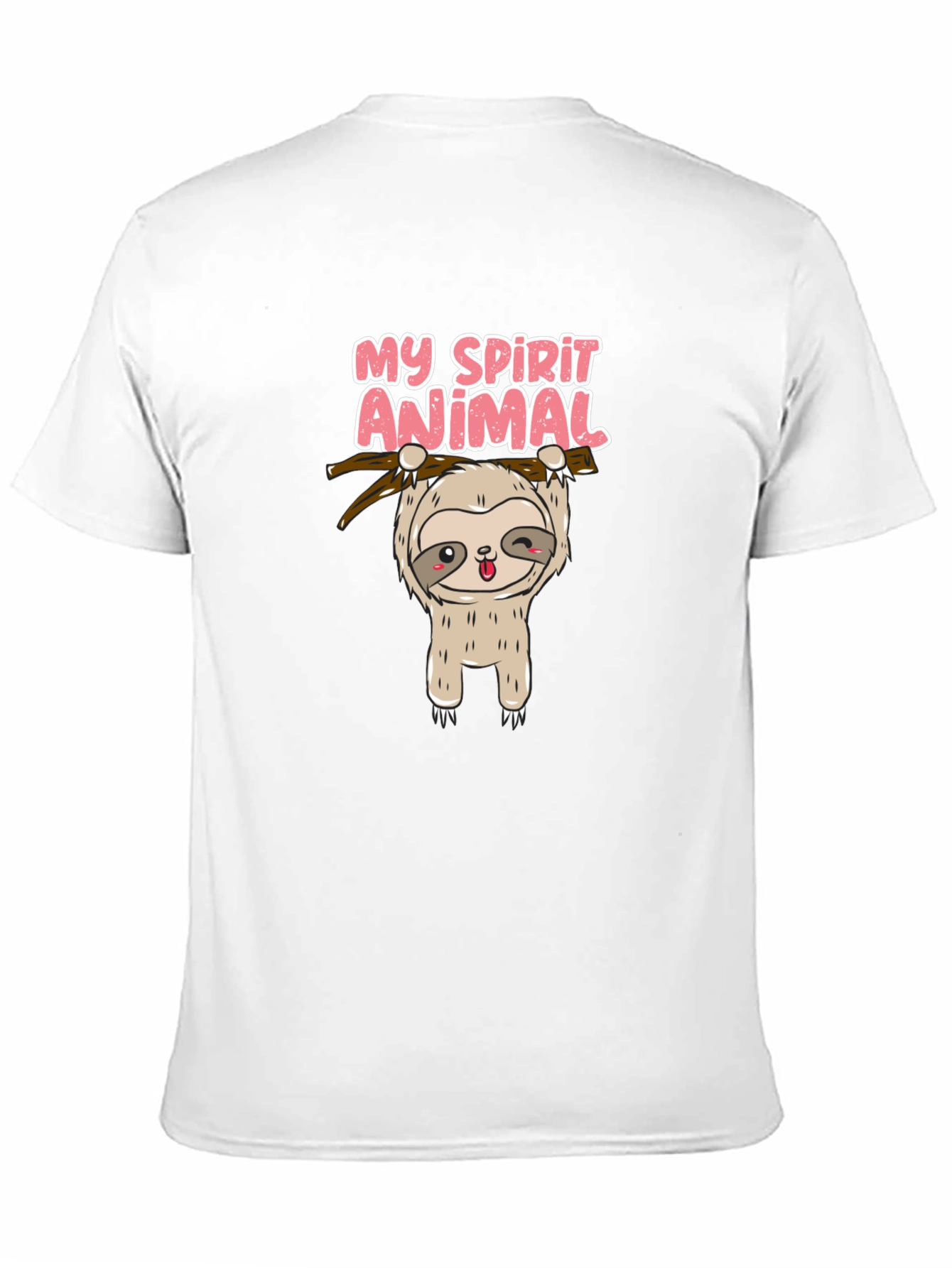 Black Cute Sloth My Spirit Animal Graphic T-Shirt view 11