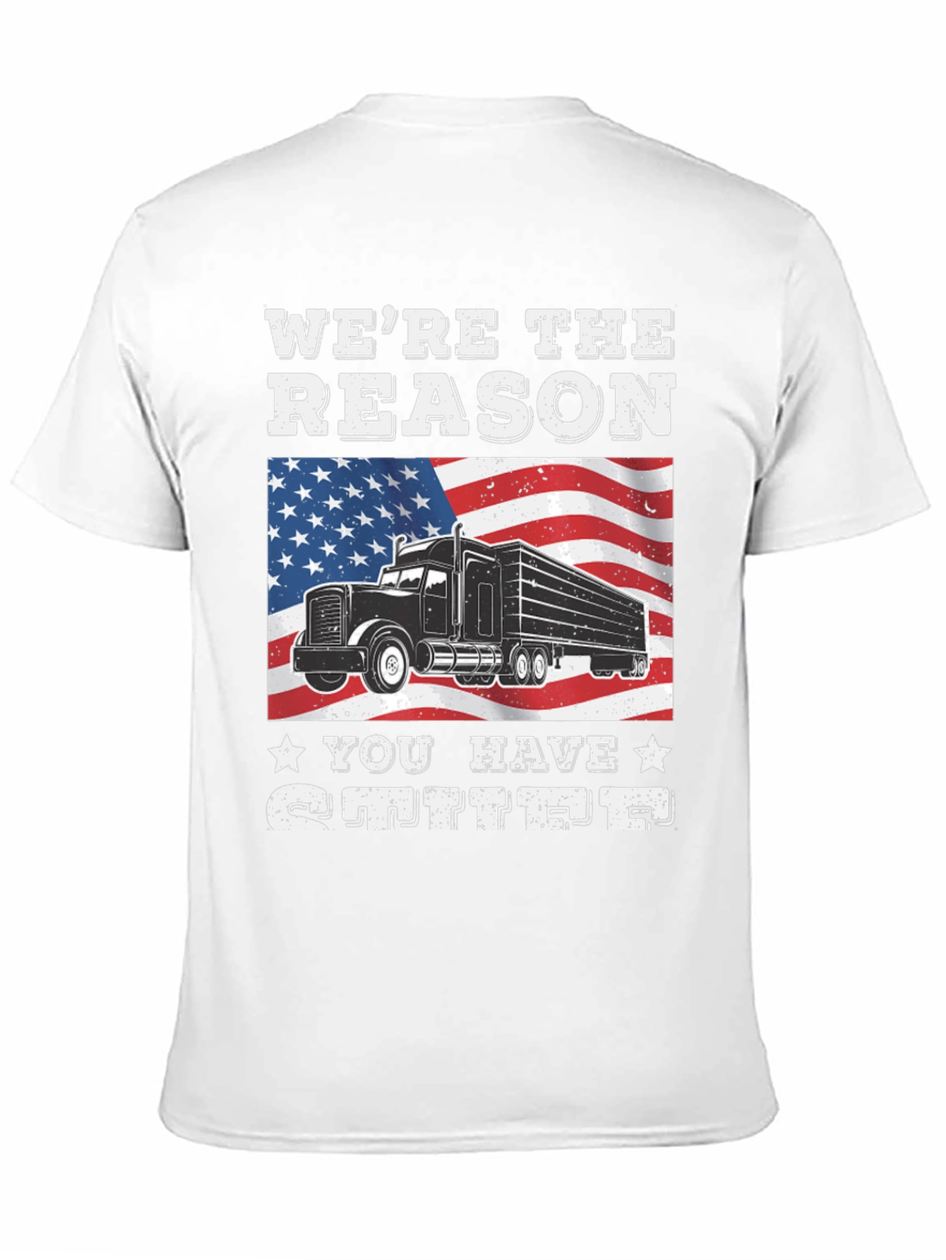 Black We're the Reason You Have Stuff T-Shirt view 11