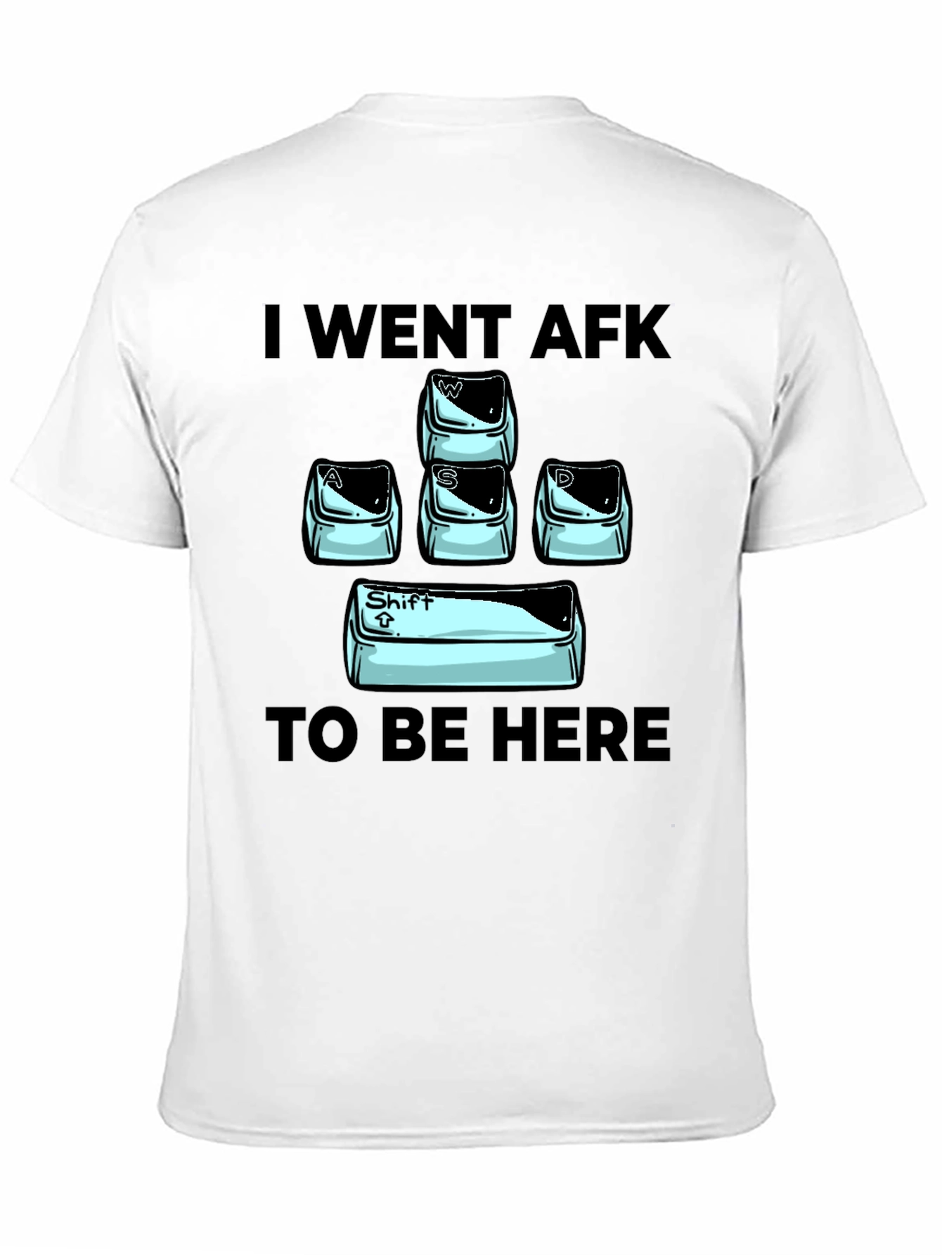 Black Gamer 'I Went AFK' Black Graphic T-Shirt view 11