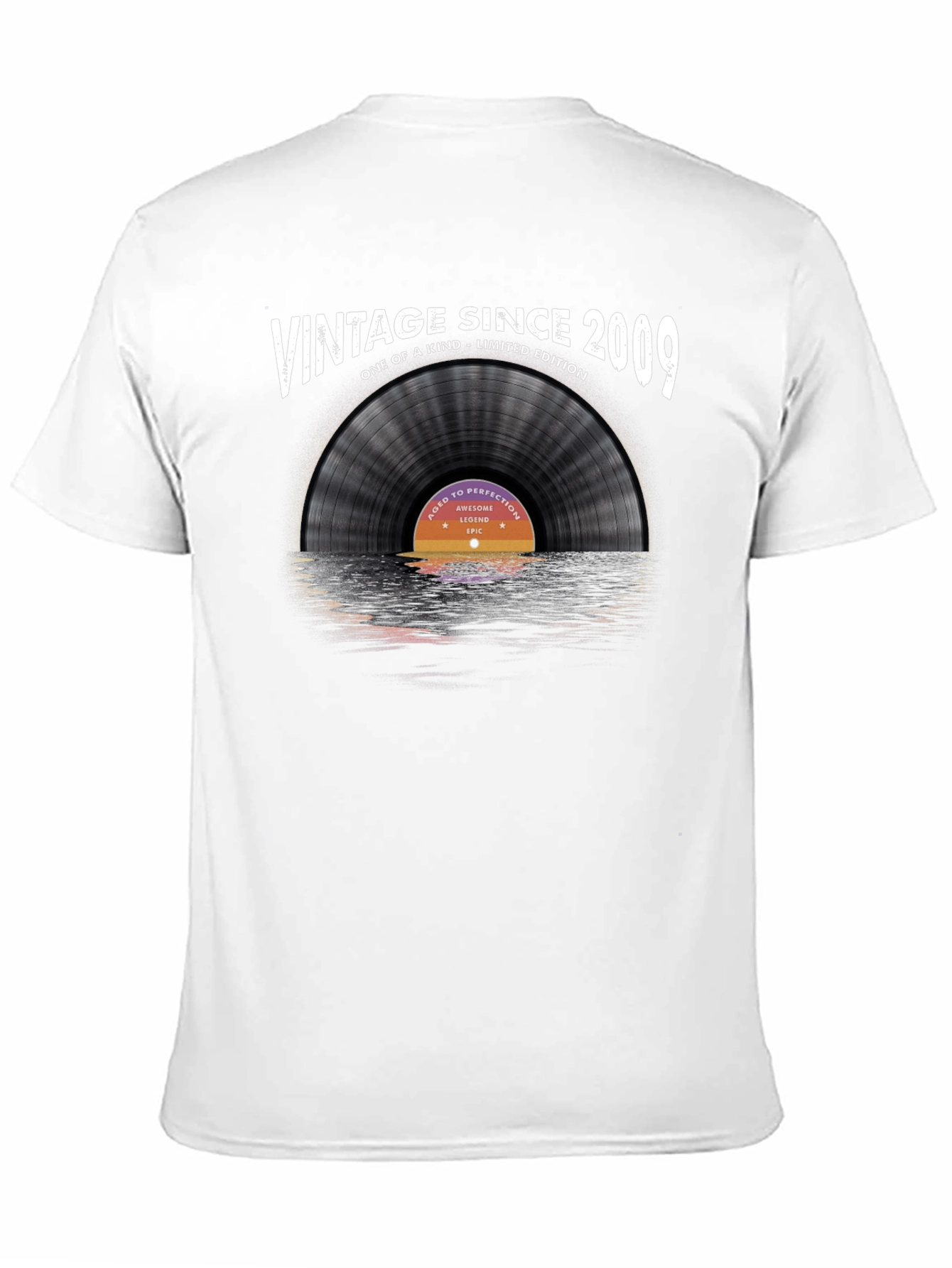 Black Vintage Since 2009 T-Shirt - Limited Edition Record Design view 11