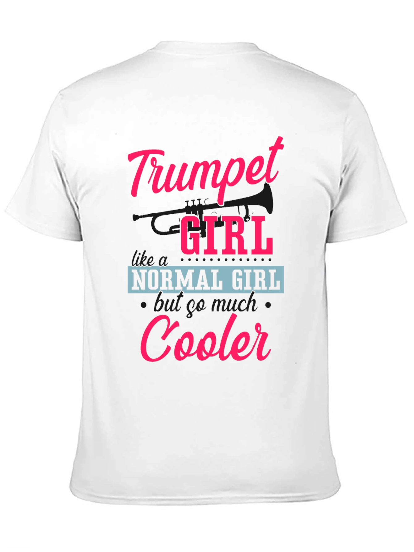 Black Trumpet Girl T-Shirt - Cooler Than Normal! view 11