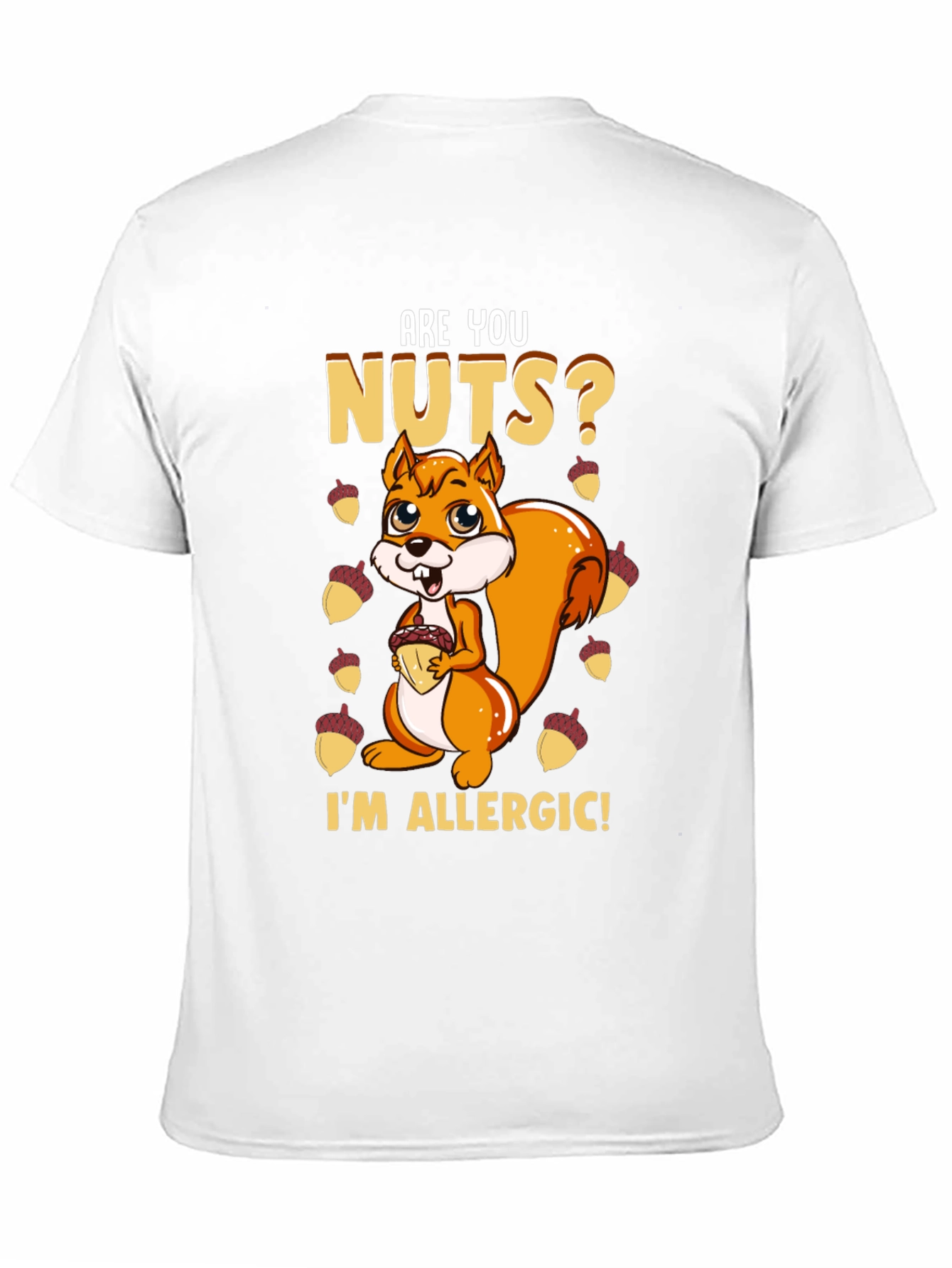 Black Funny Squirrel Nut Allergy T-Shirt view 11