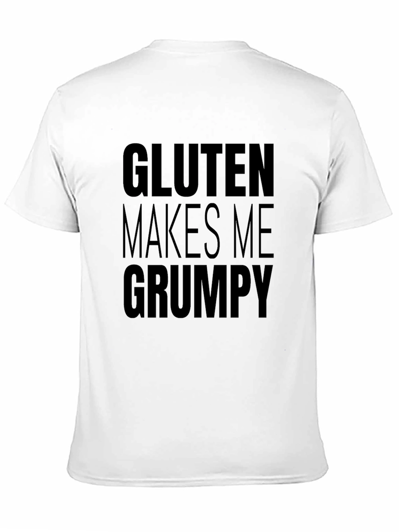 Black Gluten Makes Me Grumpy Tee - Black Shirt view 11