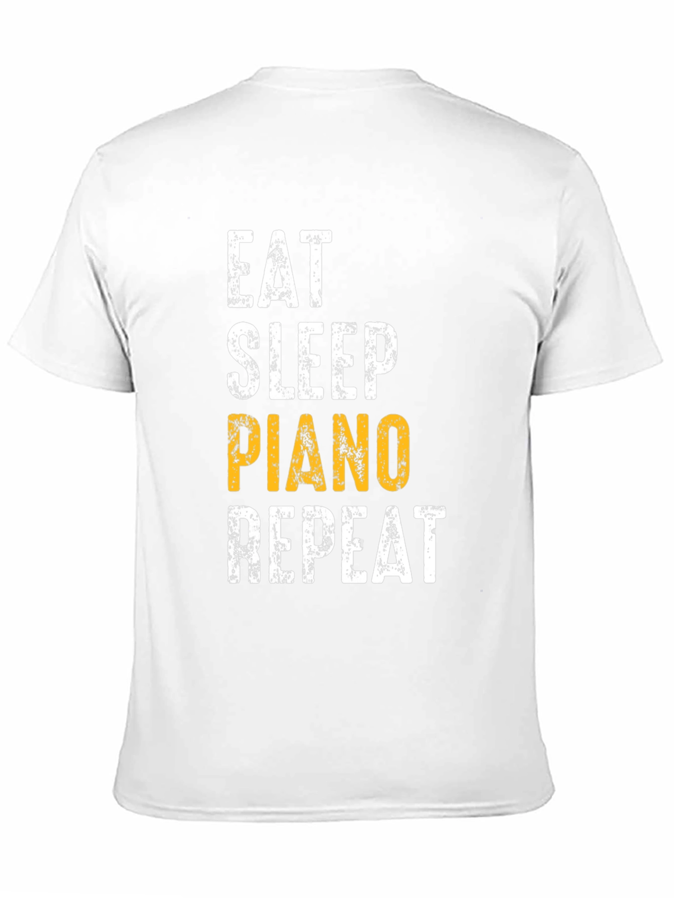 Black Eat Sleep Piano Repeat Black Graphic Tee view 11