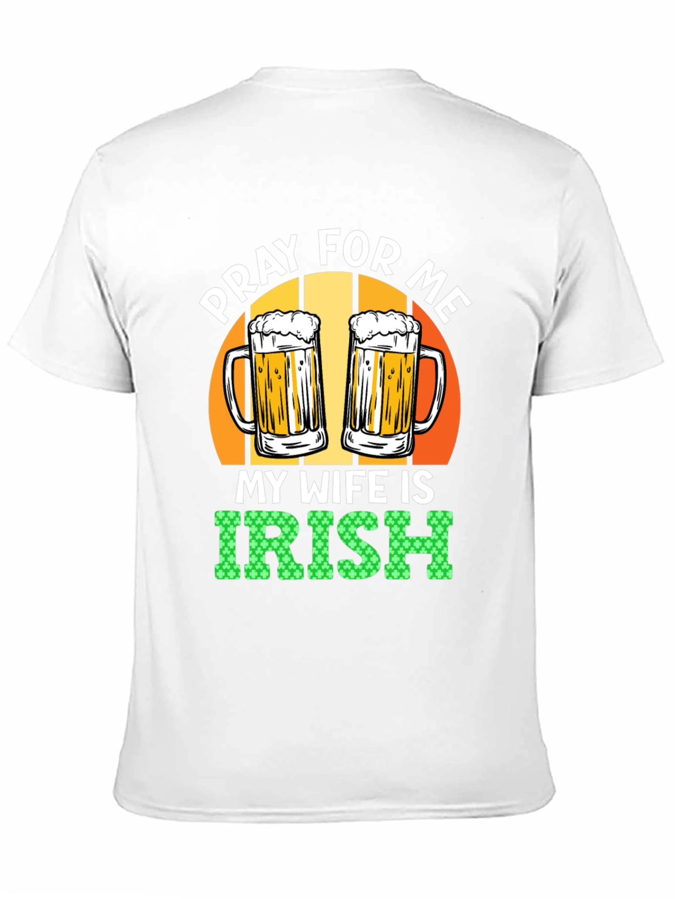 Black Pray For Me My Wife is Irish Graphic Tee view 11