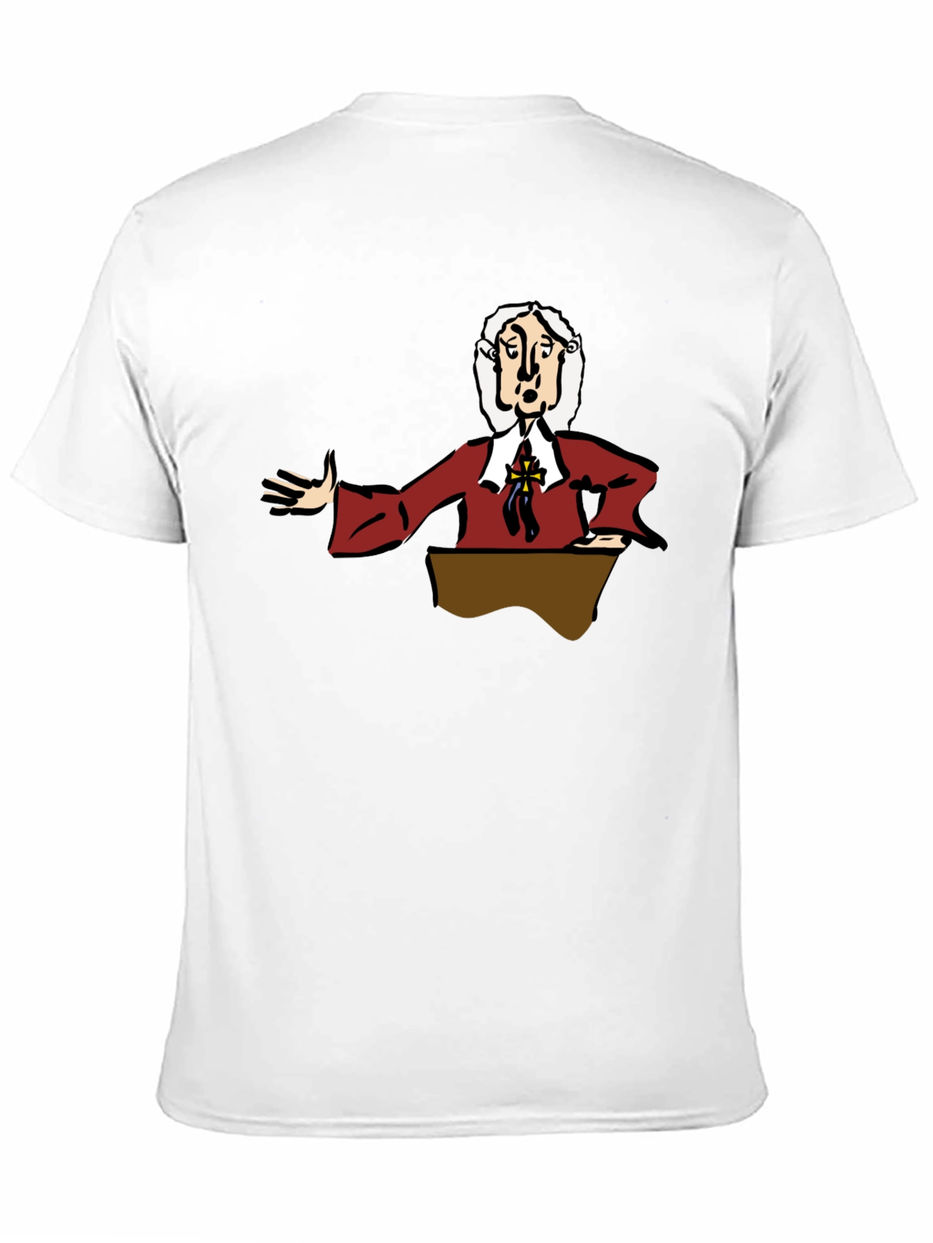 Black Cartoon Preacher Black T-Shirt view 11