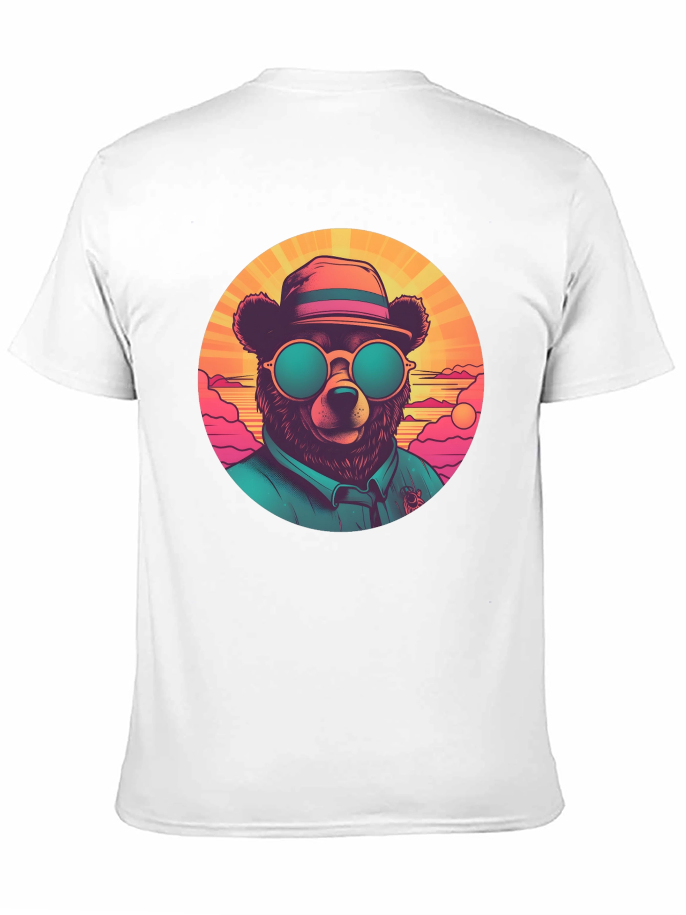 Black Cool Bear Graphic Tee - Retro Style view 11
