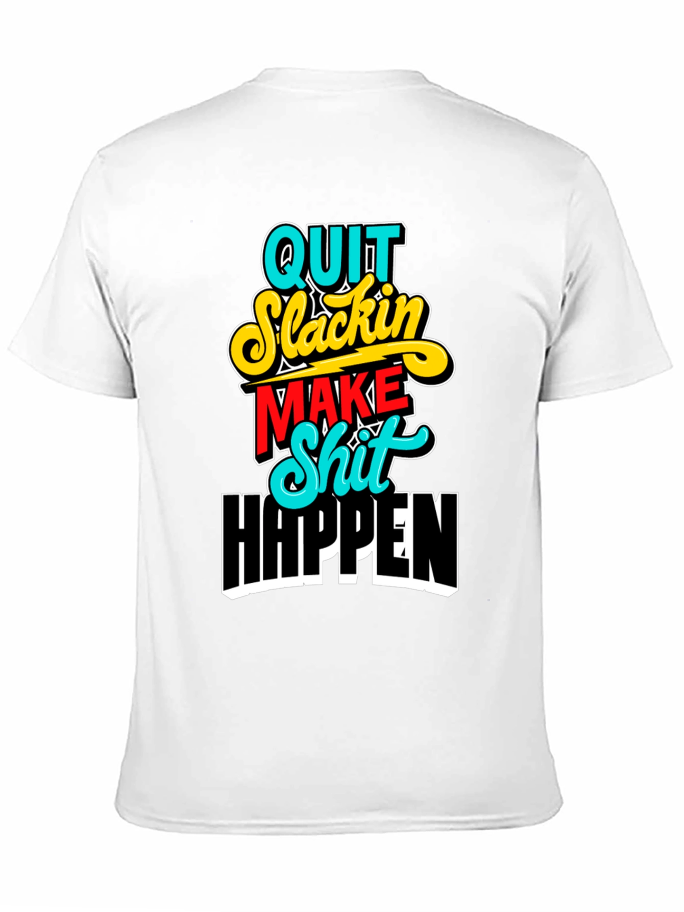 Black Quit Slackin' Graphic Tee view 11