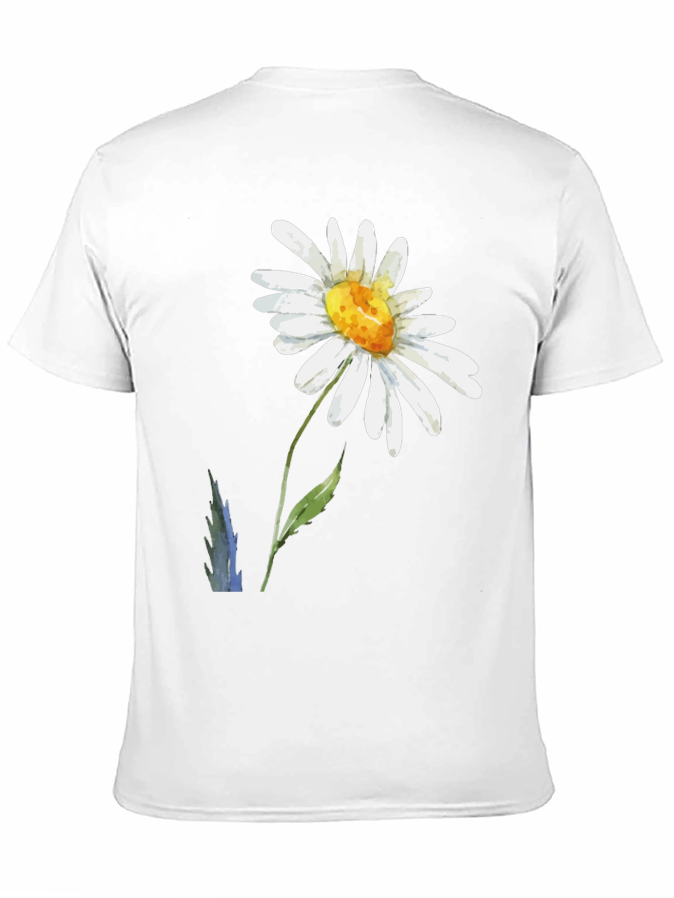 Black Daisy Flower Black T-Shirt view 11