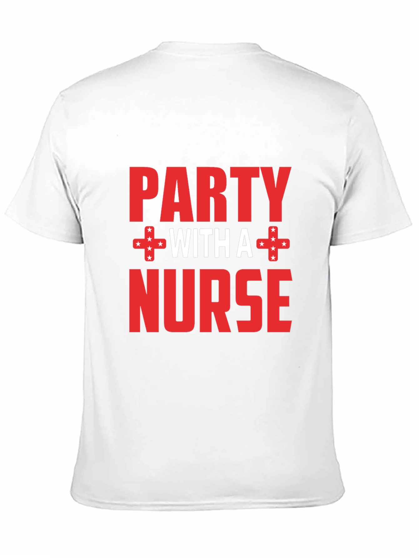 Black Party With a Nurse T-Shirt, Novelty Graphic Tee view 11