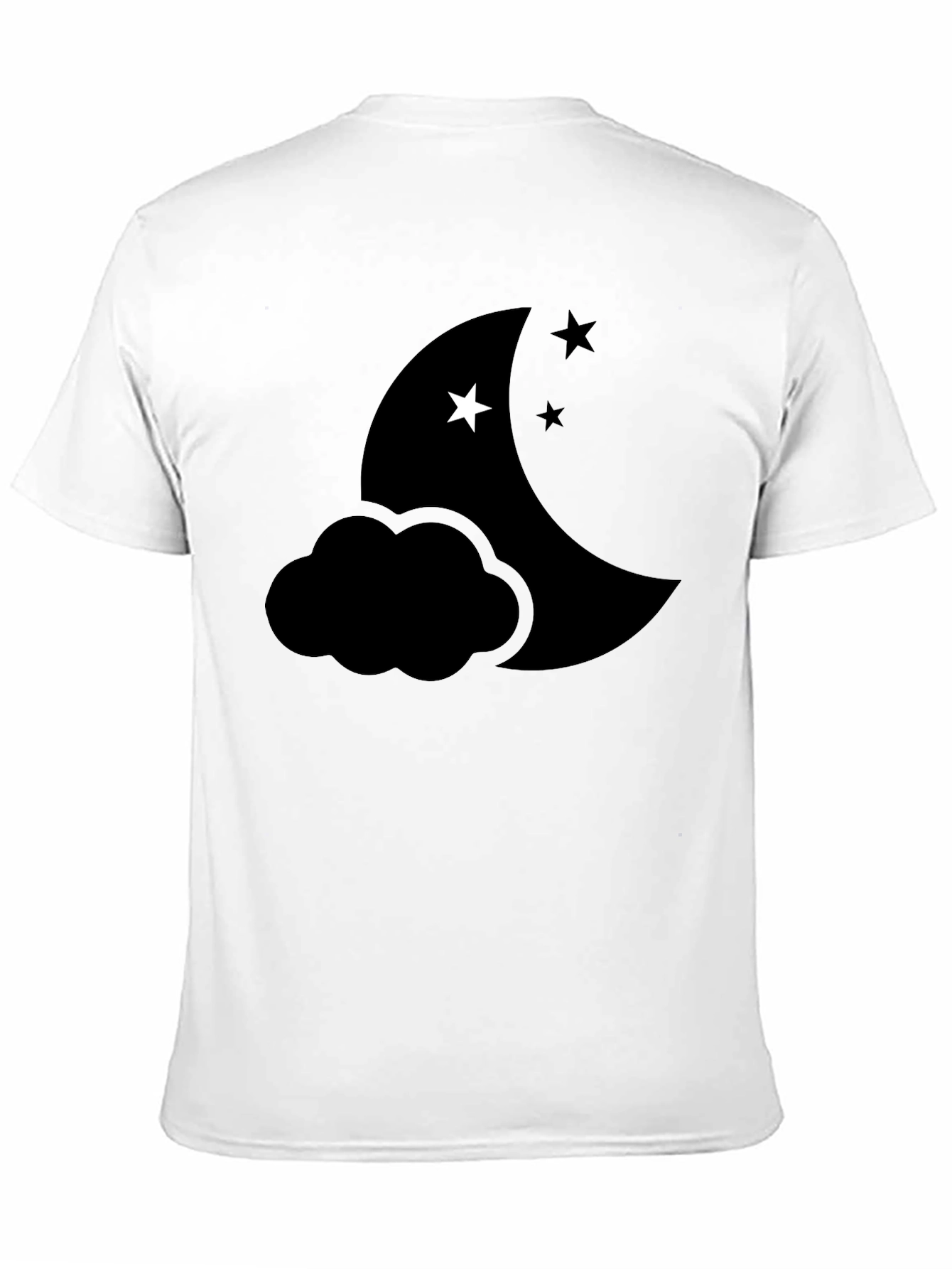 Night Sky Graphic Tee - Crescent Moon & Star Design - 11
