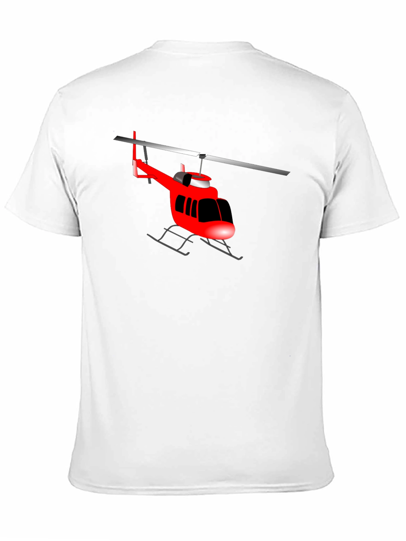 Black Red Helicopter Graphic T-Shirt - Casual Style view 11