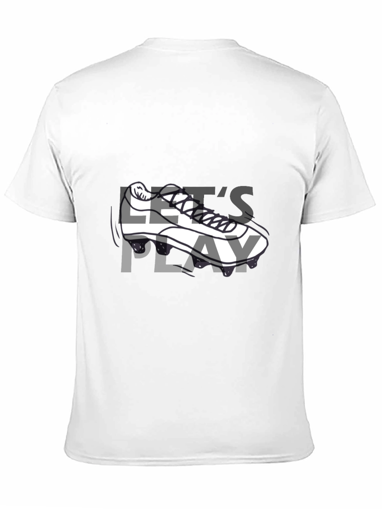 Black Let's Play T-Shirt: Sporty Shoe Graphic Tee view 11