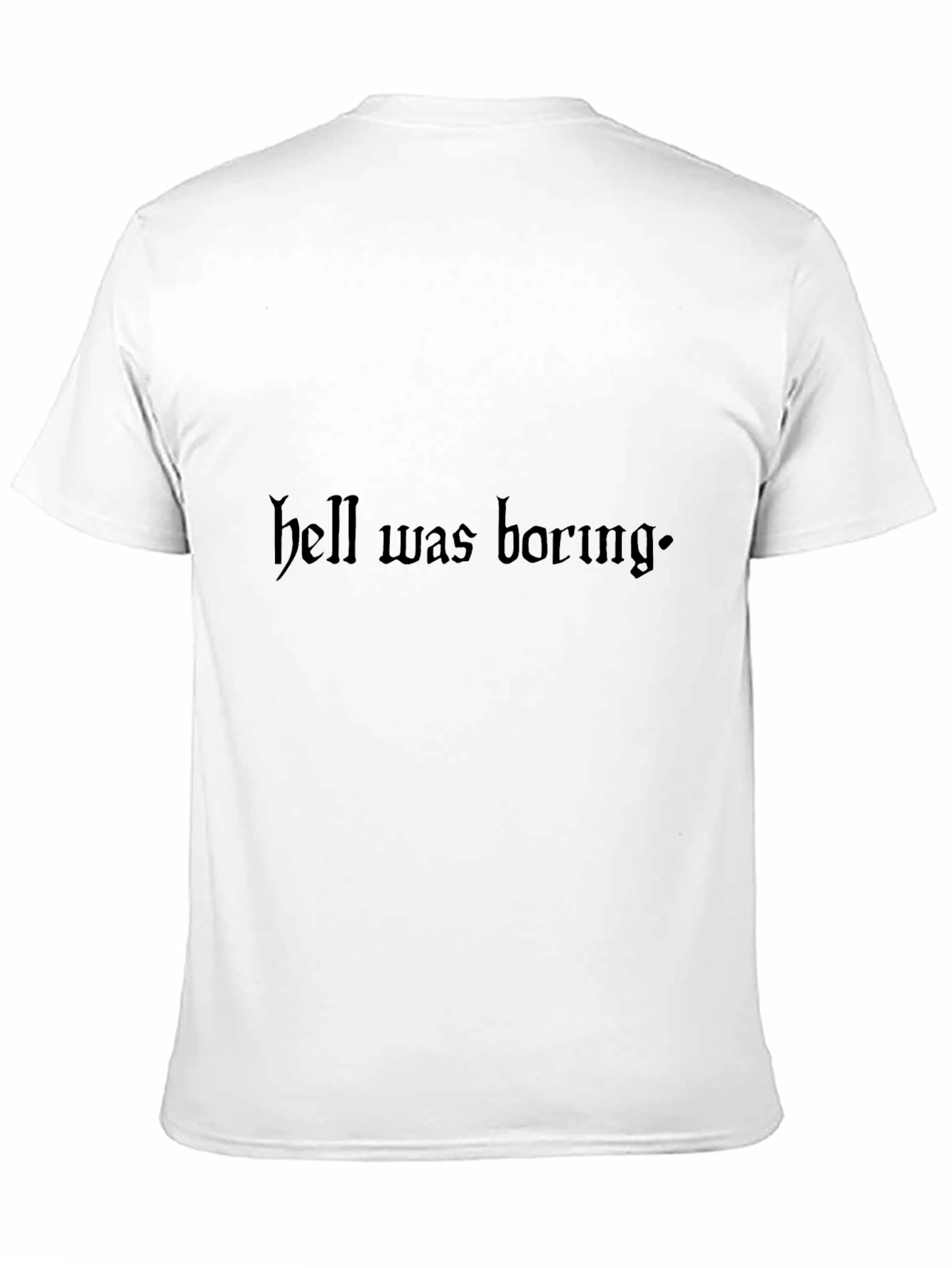 Black Hell Was Boring Graphic Tee - Black T-Shirt view 11