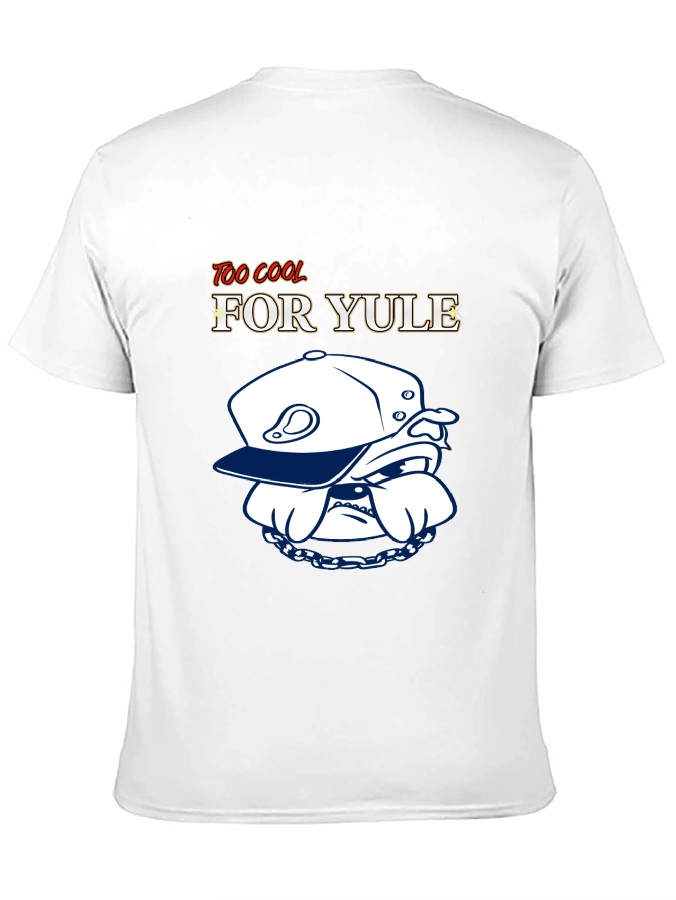 Black Too Cool For Yule T-Shirt: Bulldog Style view 11
