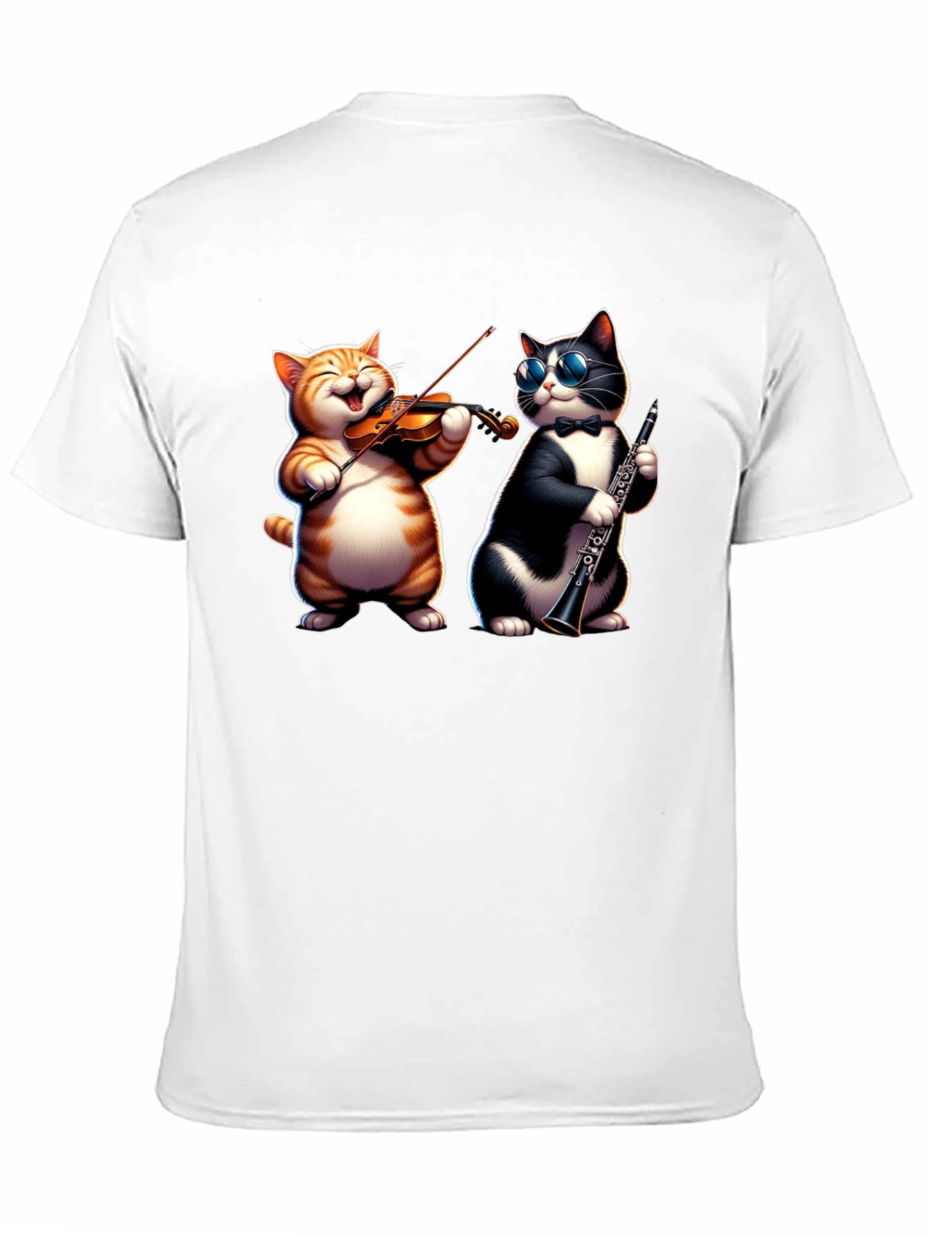 Black Musical Cats Black Graphic T-Shirt view 11