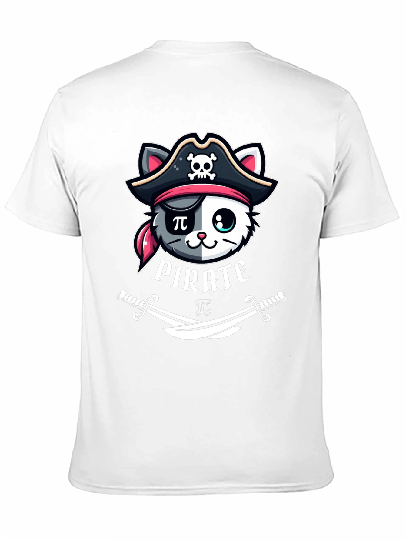 Black Pirate Cat T-Shirt - Funny Cartoon Tee view 11