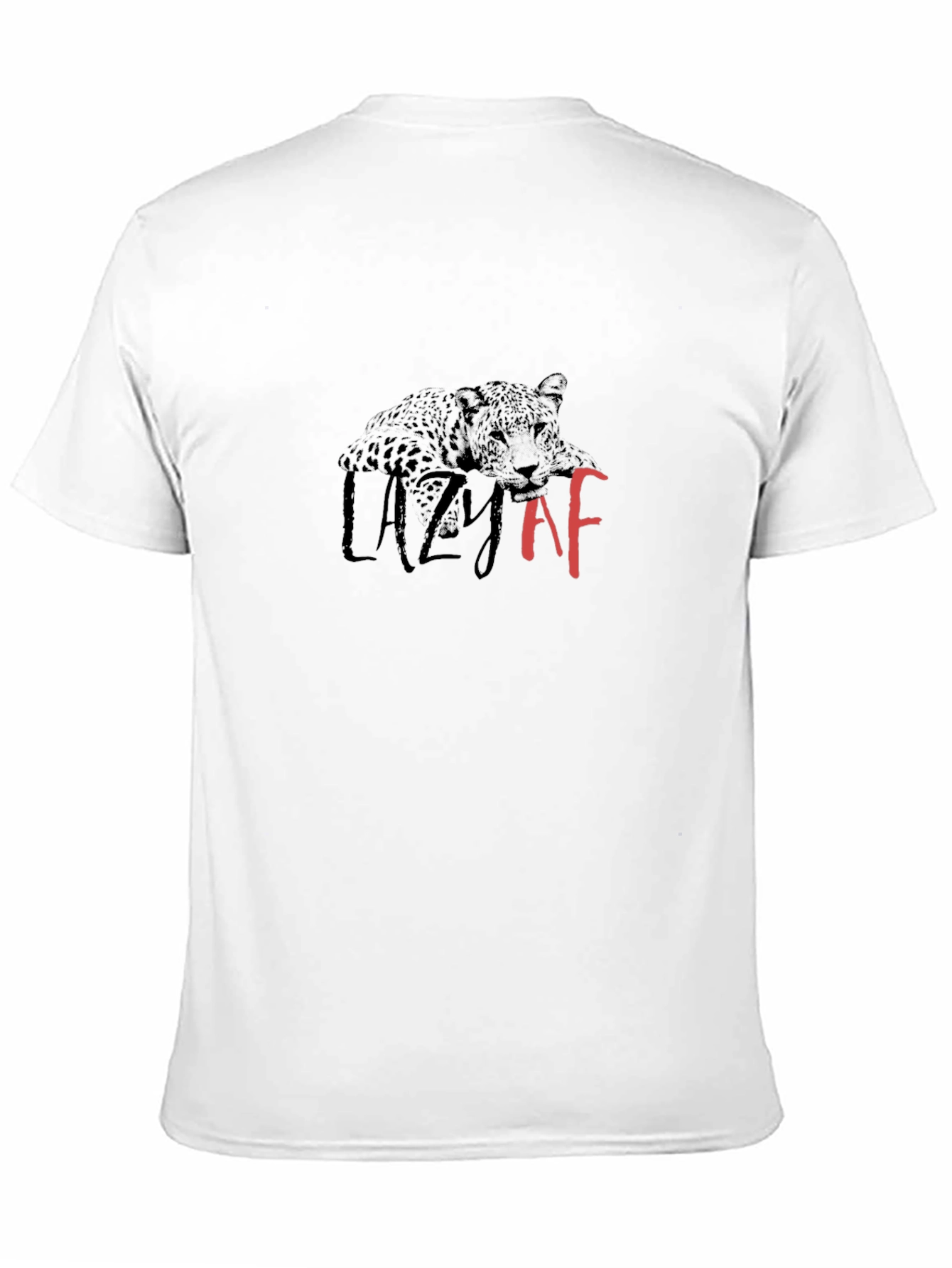 Black Lazy Leopard AF Graphic Tee - Black view 11