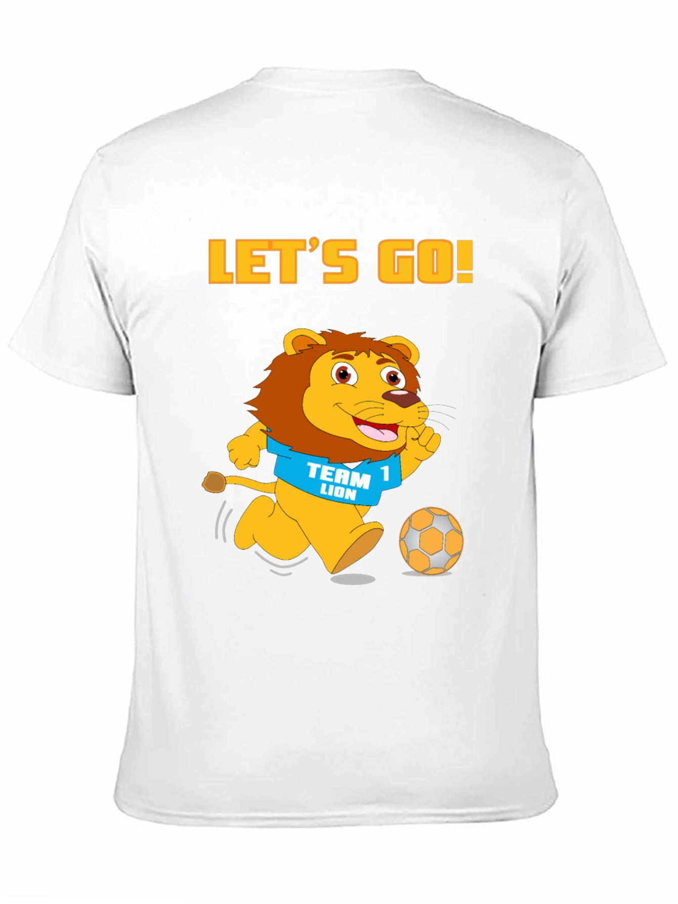 Black Let's Go Team Lion T-Shirt - Black Cotton Graphic Tee view 11