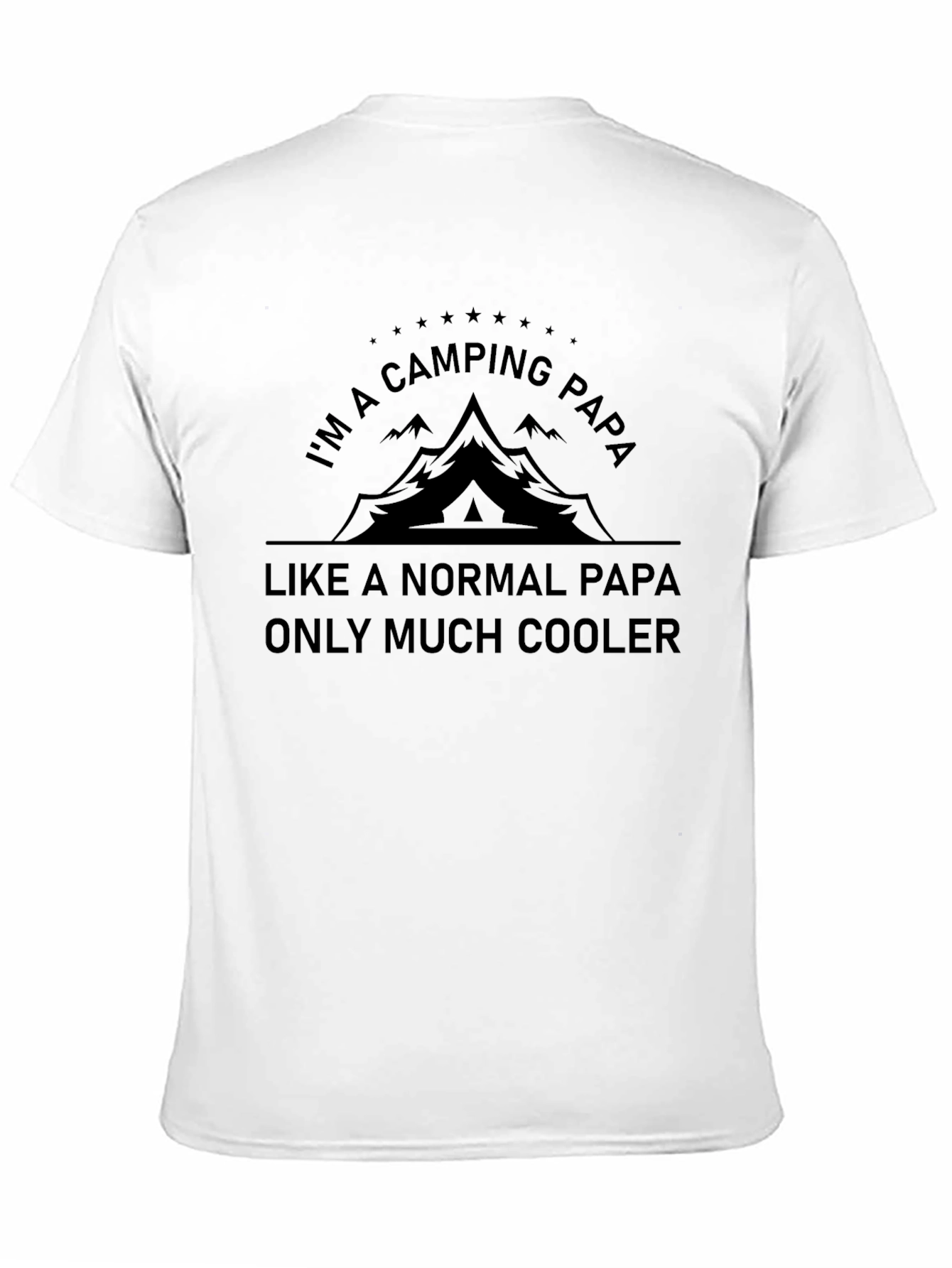 Black Camping Papa T-Shirt - Funny Gift for Outdoors Dad view 11