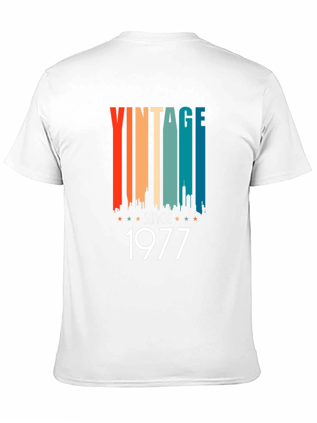 Black Vintage Since 1977 Retro Style T-Shirt view 11