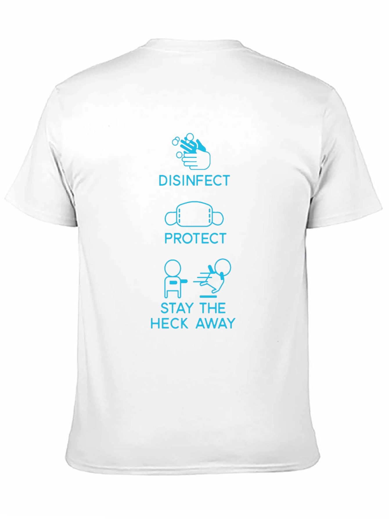 Black Disinfect Protect Stay Away Novelty T-Shirt view 11