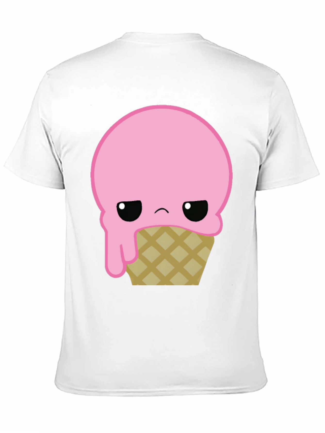 Black Sad Ice Cream Cone Graphic T-Shirt view 11