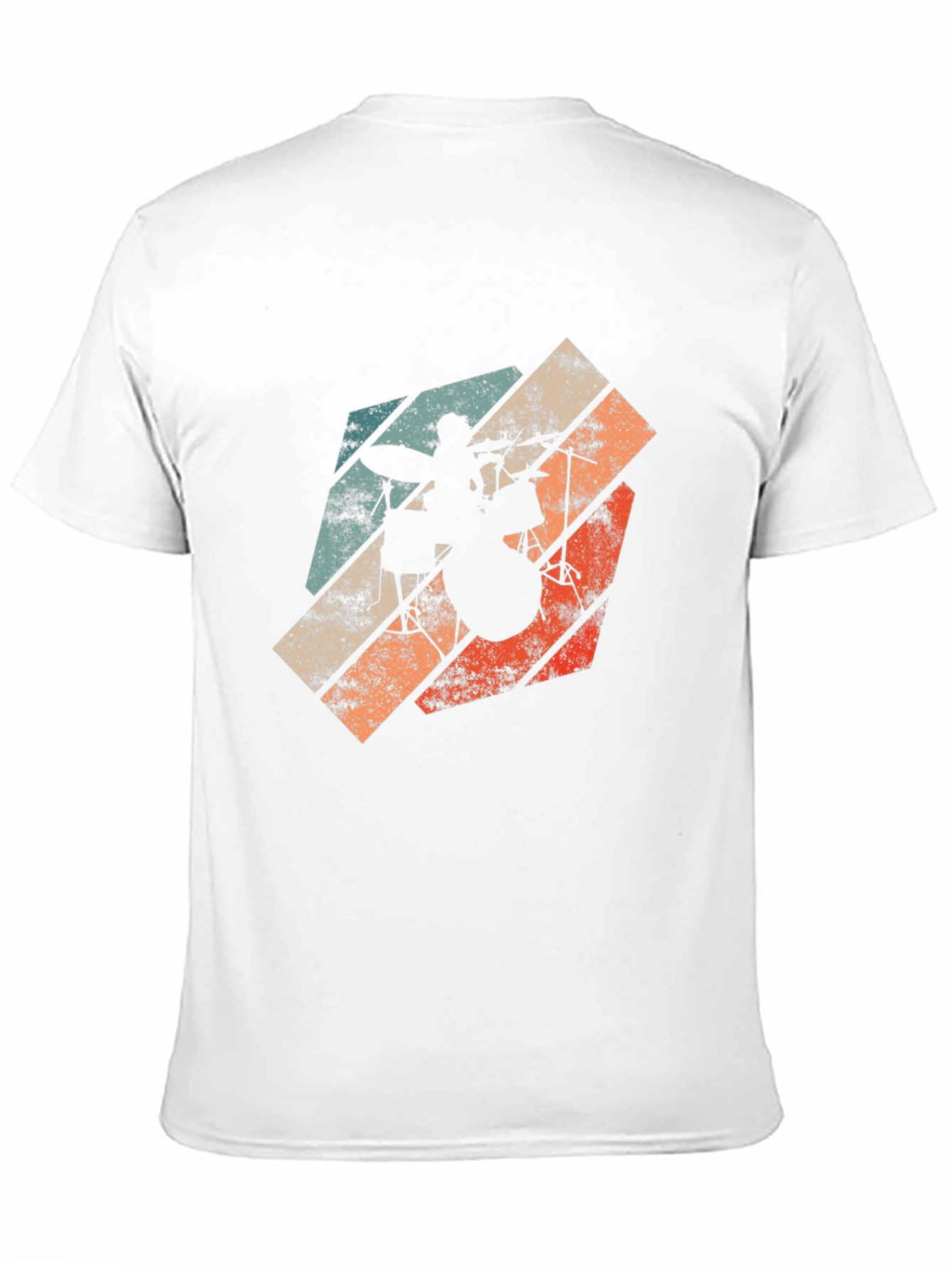 Black Retro Drummer T-Shirt - Vintage Style Rock Tee view 11