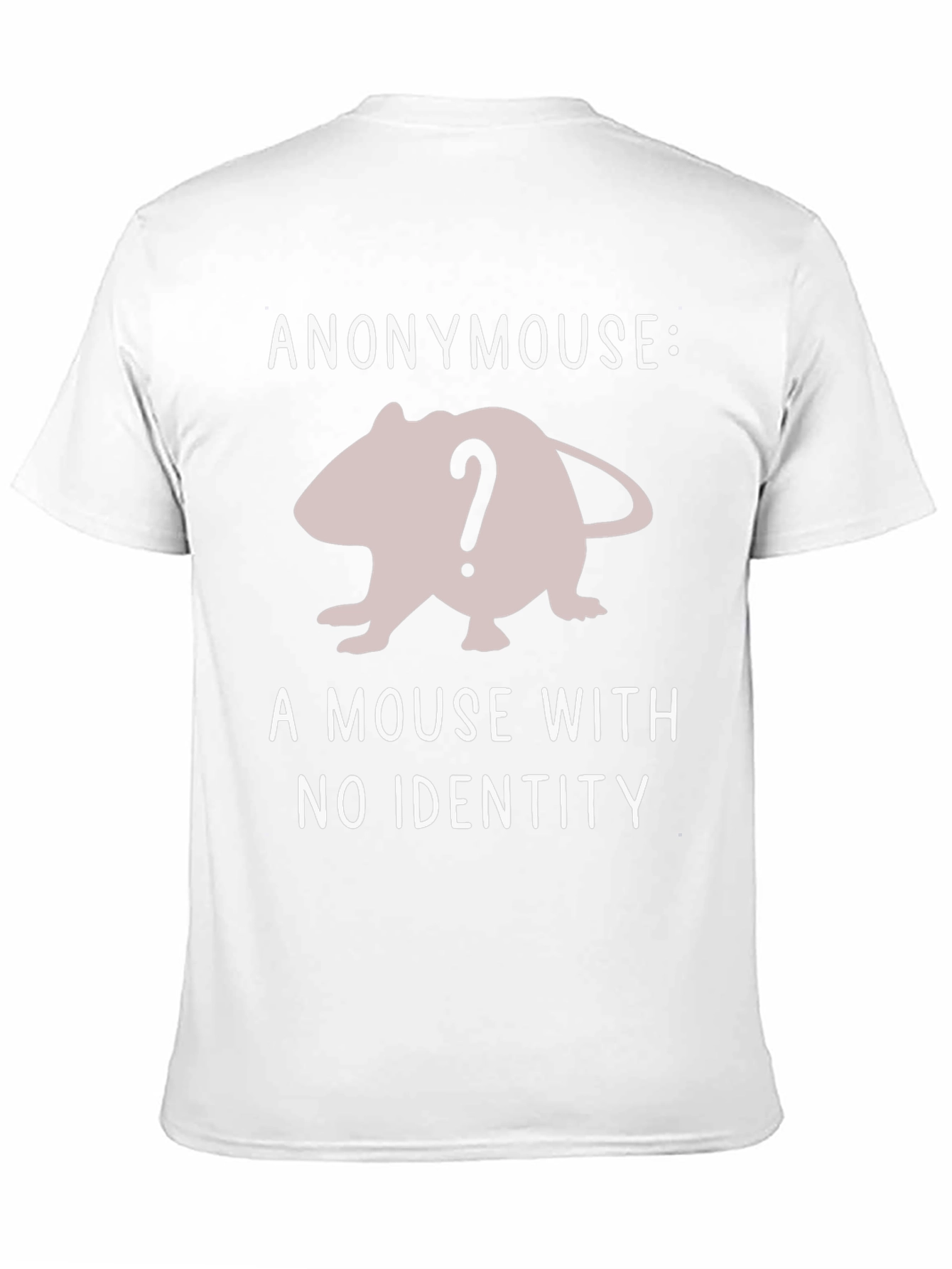 Black Anonymouse T-Shirt - A Mouse With No Identity view 11
