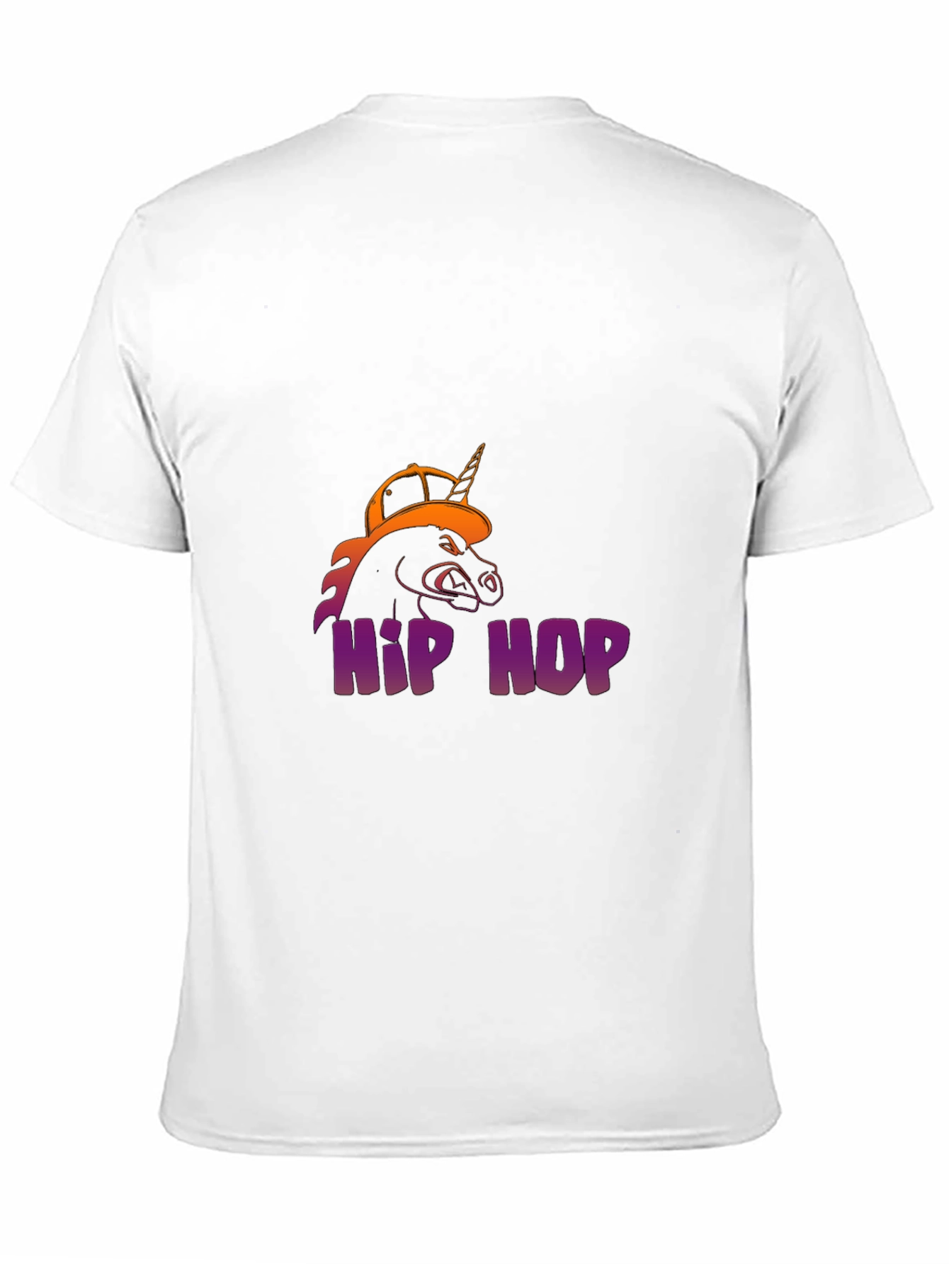Black Hip Hop Unicorn Graphic T-Shirt view 11
