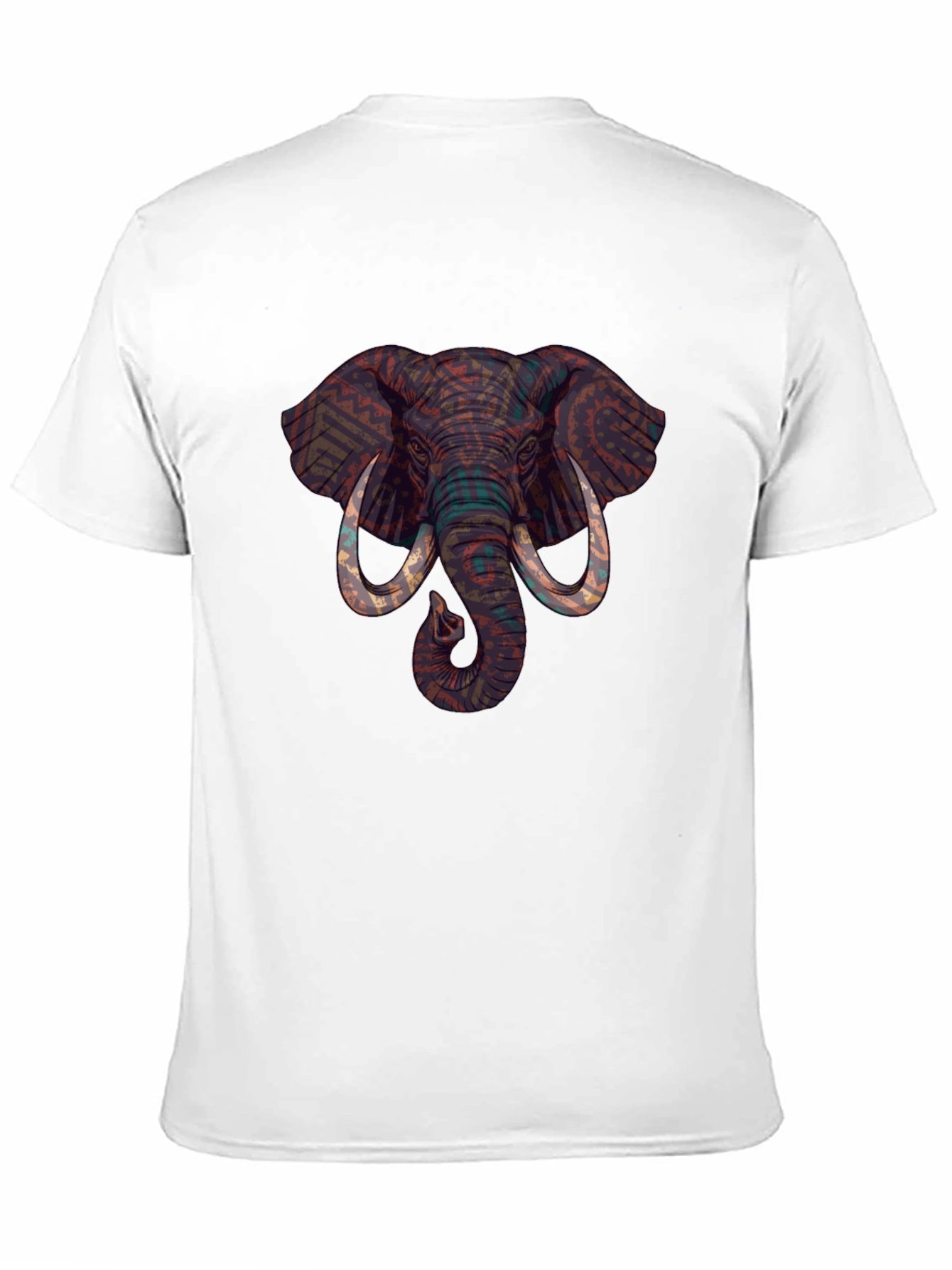 Black Elephant Graphic Print Crew Neck T-Shirt view 11