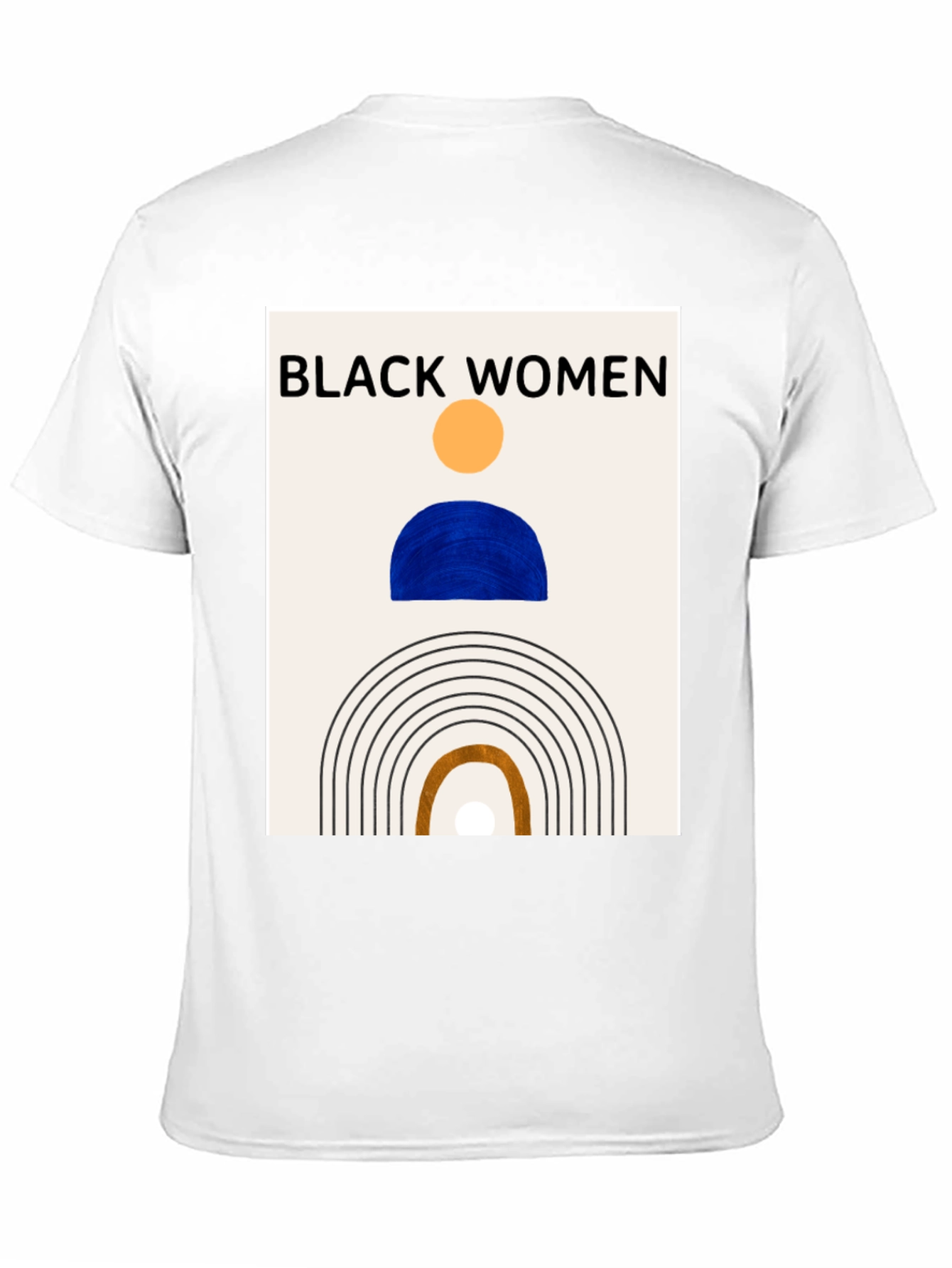 Black Black Women Graphic Tee - Modern Art T-Shirt view 11
