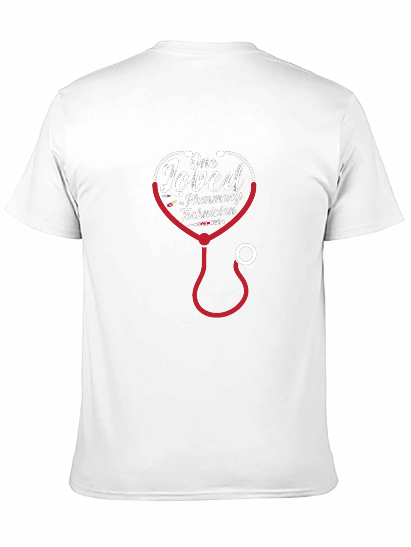 Black One Loved Pharmacy Technician Graphic Tee view 11