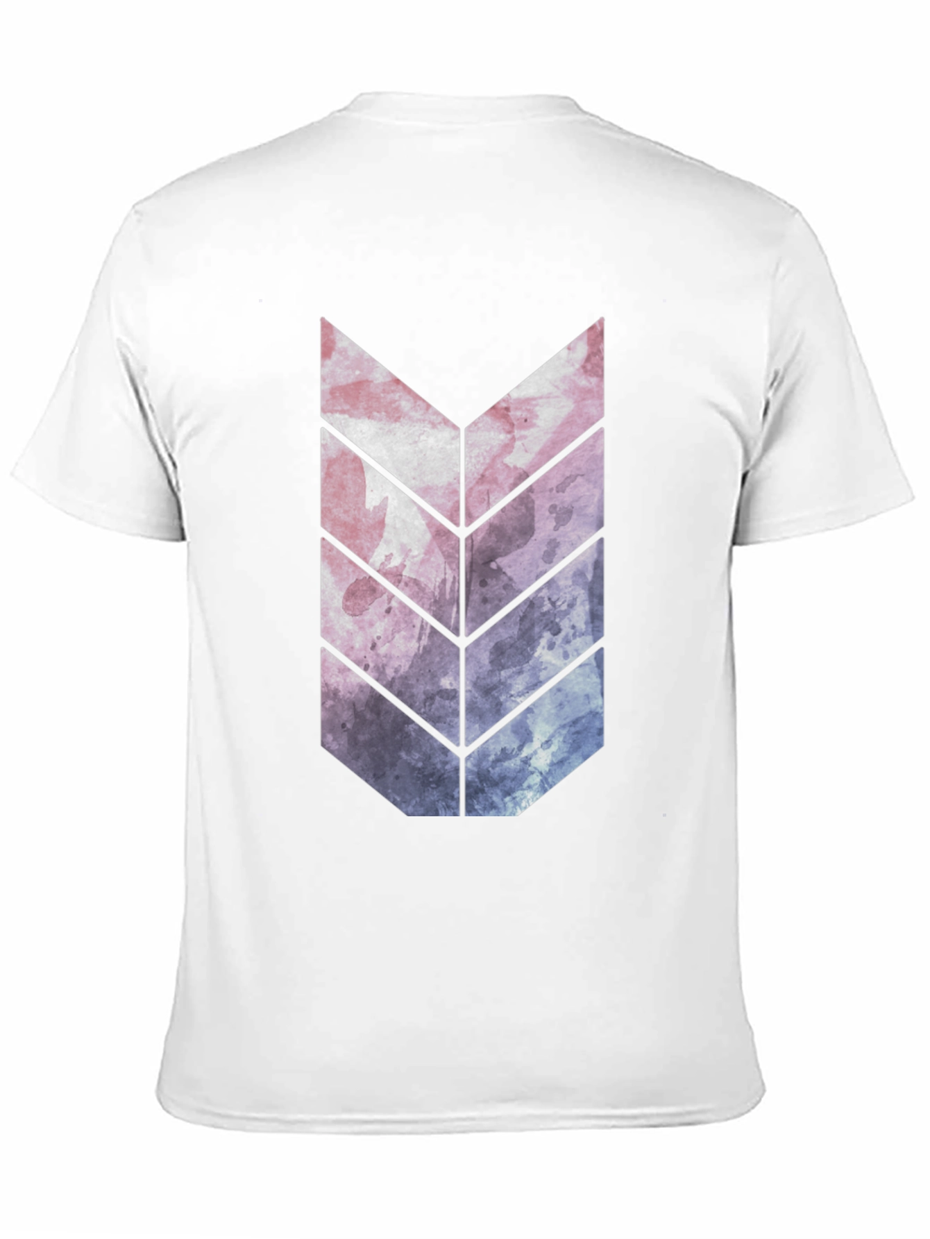 Black Abstract Arrow Graphic Tee - Black Cotton Blend view 11