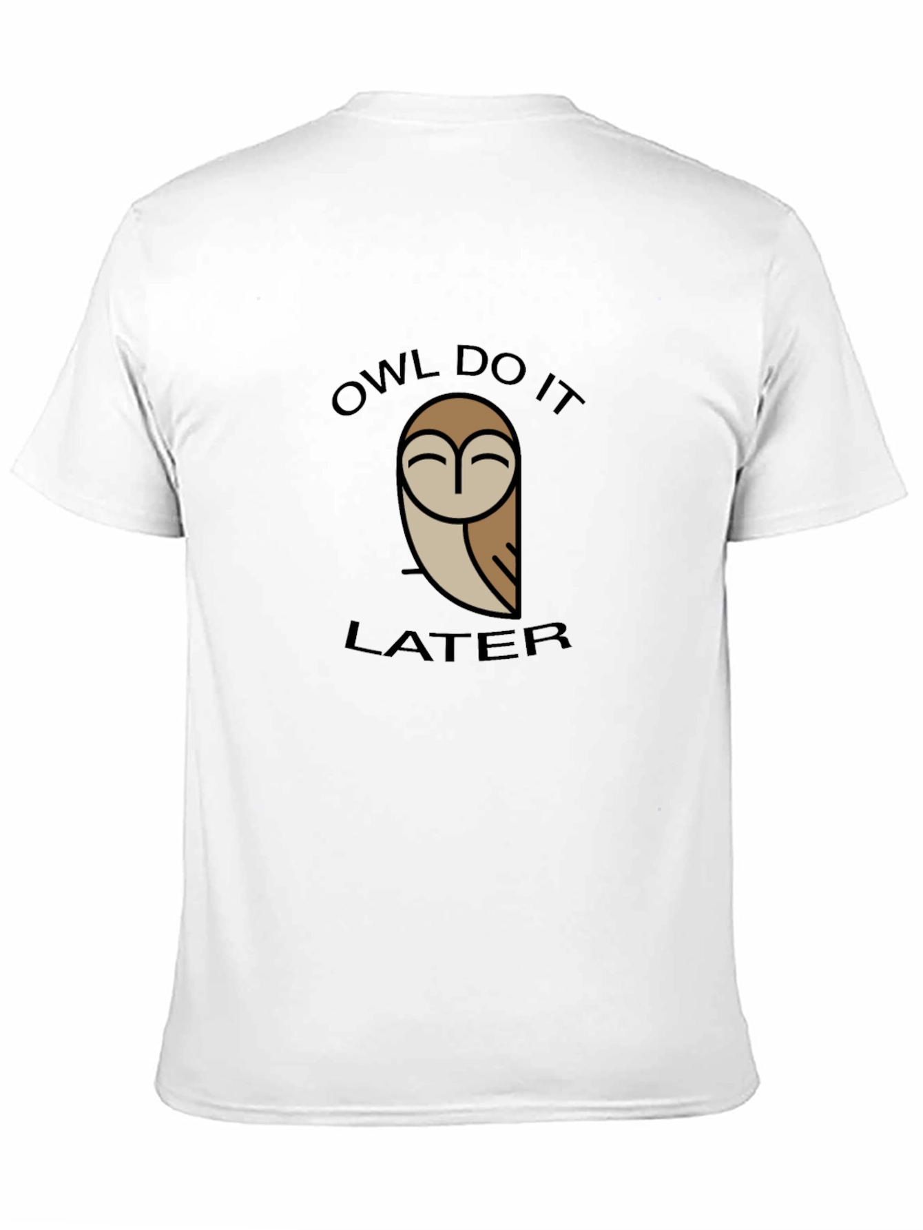 Black Owl Do It Later Graphic Tee - Black Cotton T-Shirt view 11