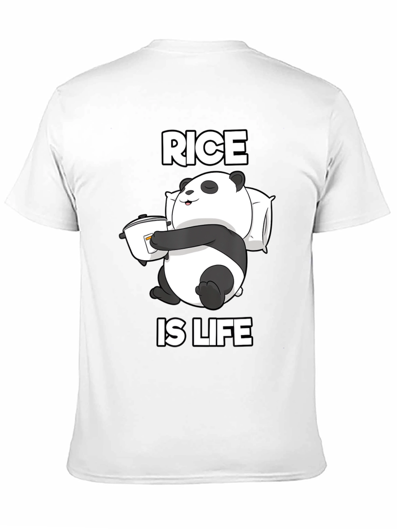 Black Rice is Life Panda T-Shirt - Funny Foodie Tee view 11
