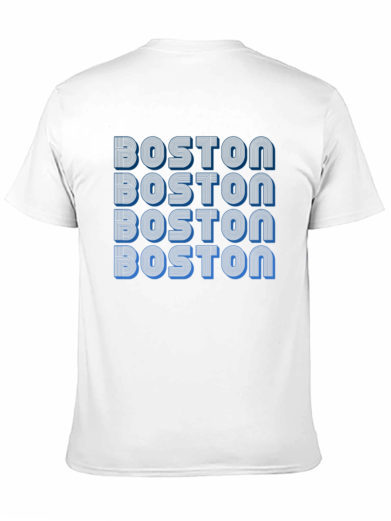 Black Boston Text Graphic Tee - Comfort Fit Cotton T-Shirt view 11